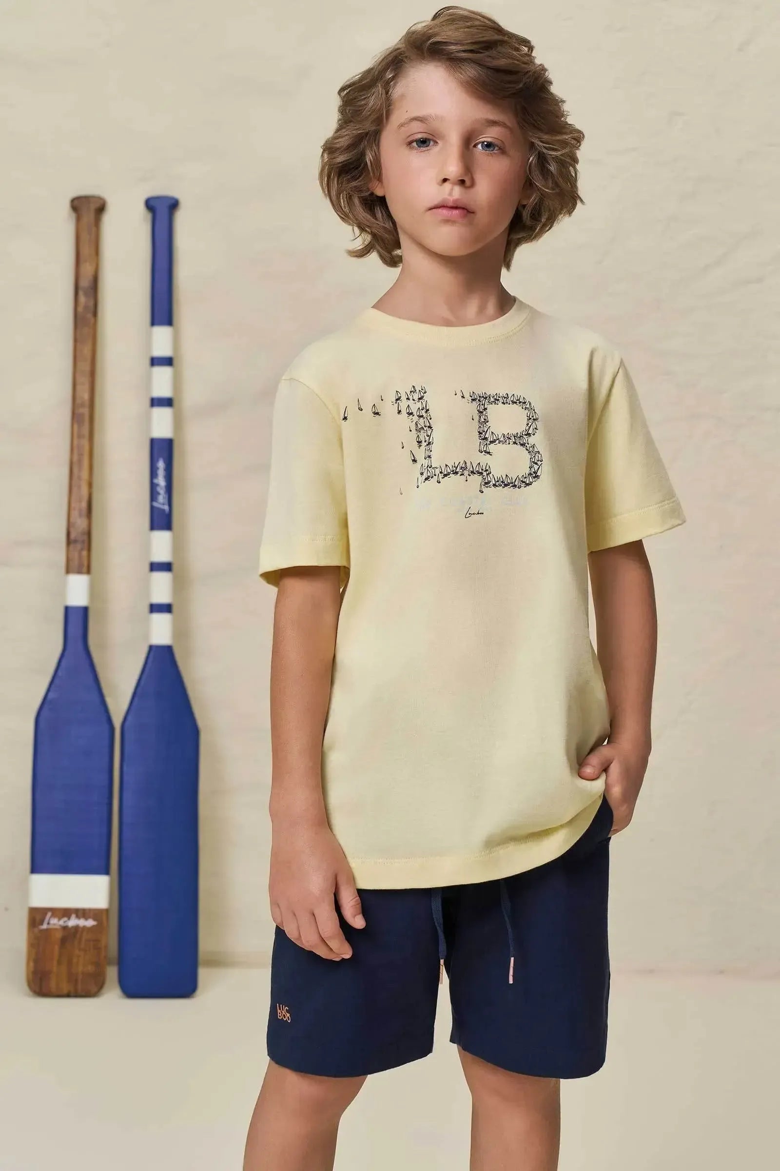 Camiseta em Meia Malha 99270 LucBoo Infantil Menino