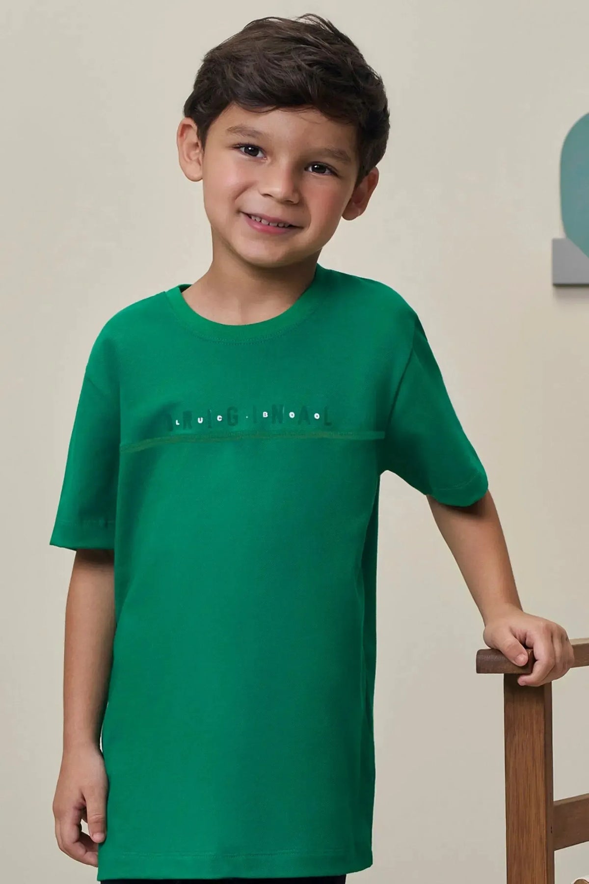 Camiseta em Meia Malha 99601 LucBoo Infantil Menino