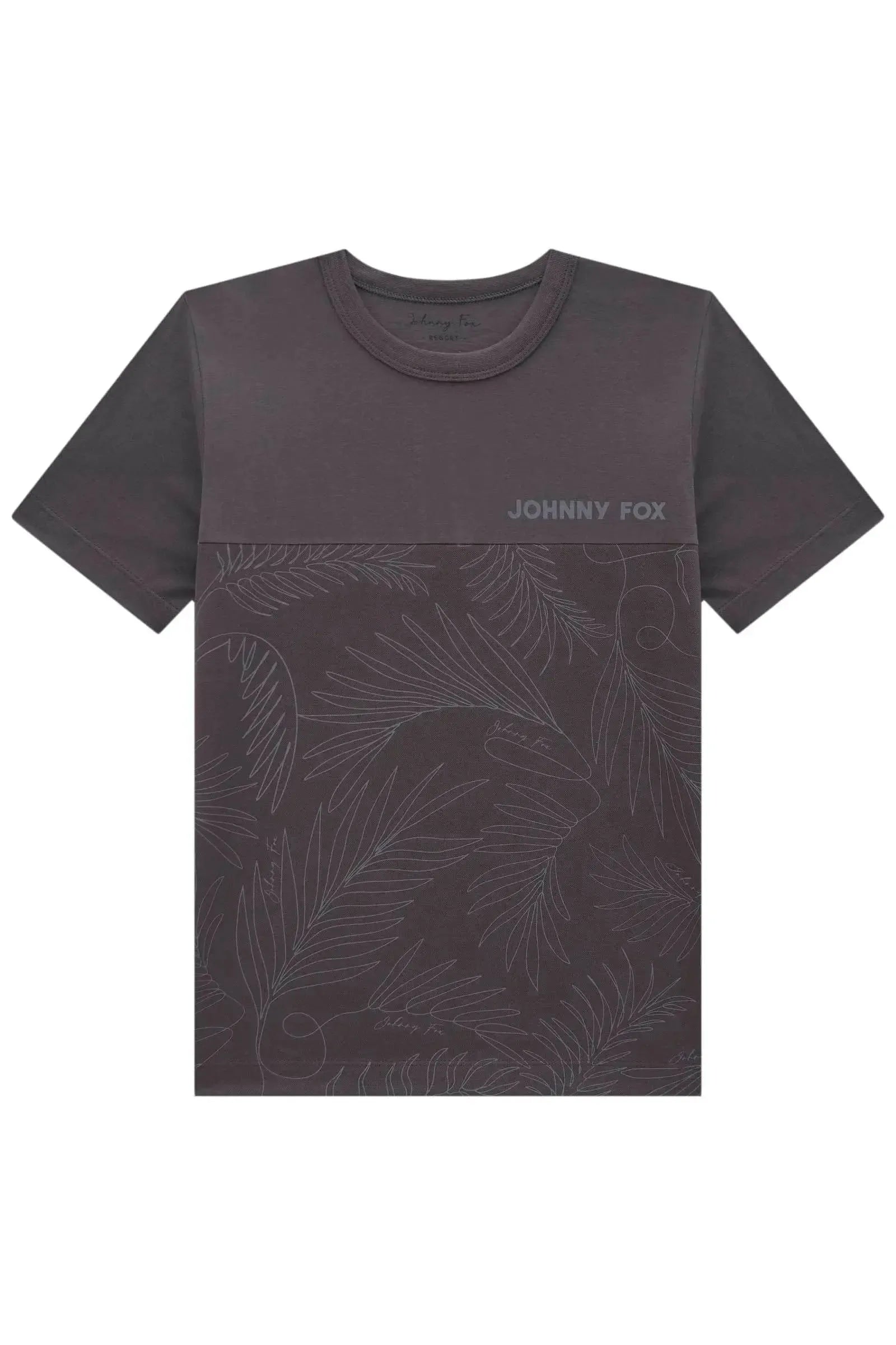 Camiseta em Meia Malha com Detalhe em Piquet 83579 Johnny Fox Teen Menino