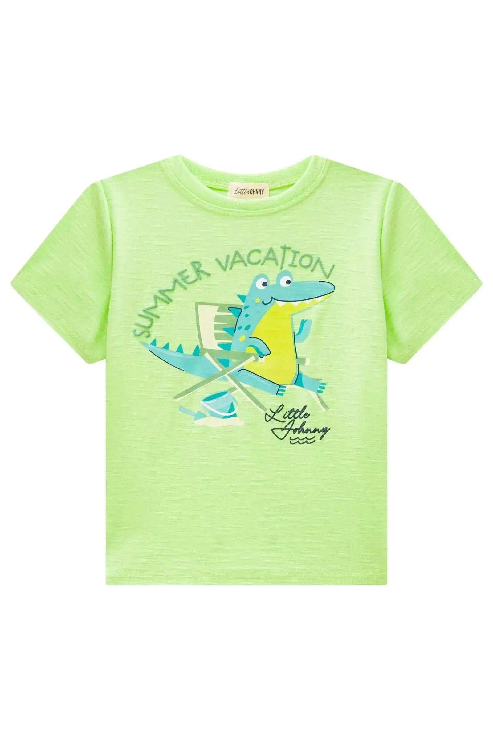 Camiseta em Meia Malha Flamê 86340 Johnny Fox Bebê Menino