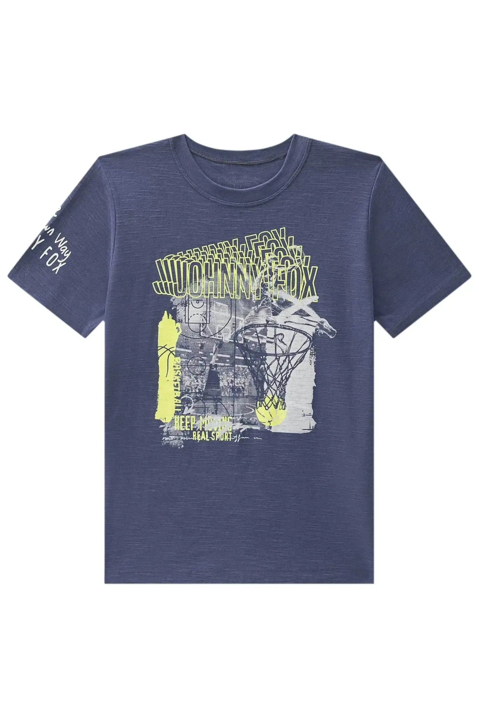 Camiseta em Meia Malha Flamê 88611 Johnny Fox Teen Menino