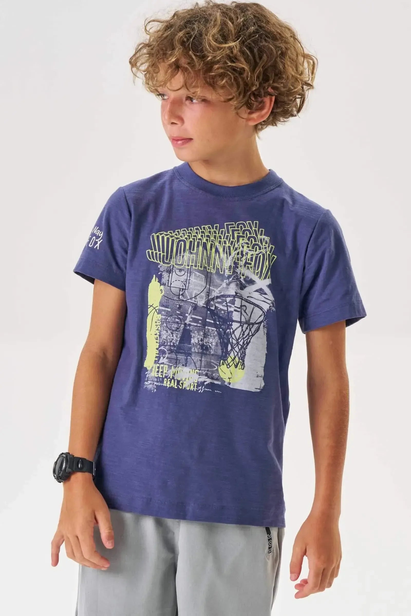 Camiseta em Meia Malha Flamê 88611 Johnny Fox Teen Menino