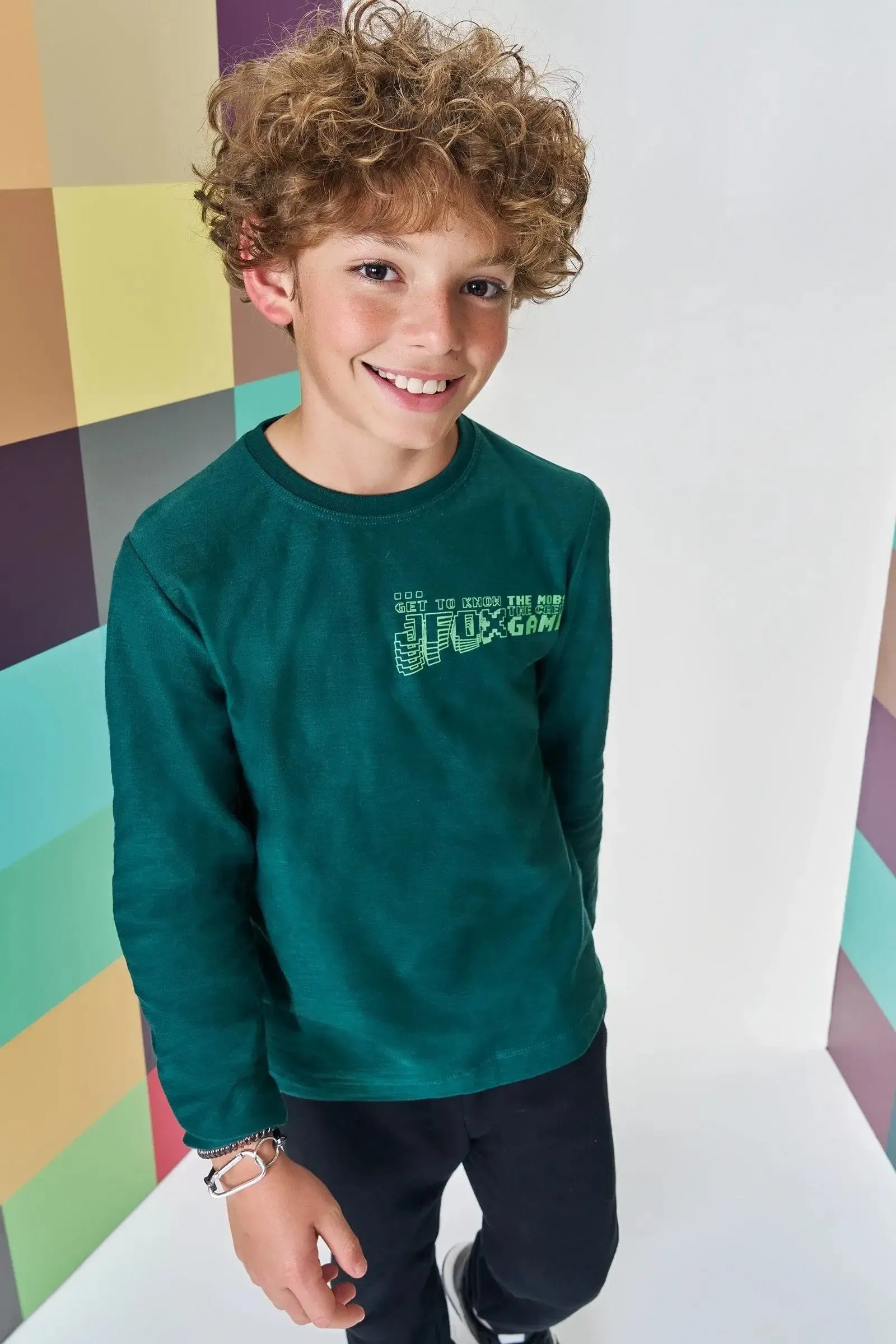 Camiseta em Meia Malha Flamê 89122 Johnny Fox Teen Menino