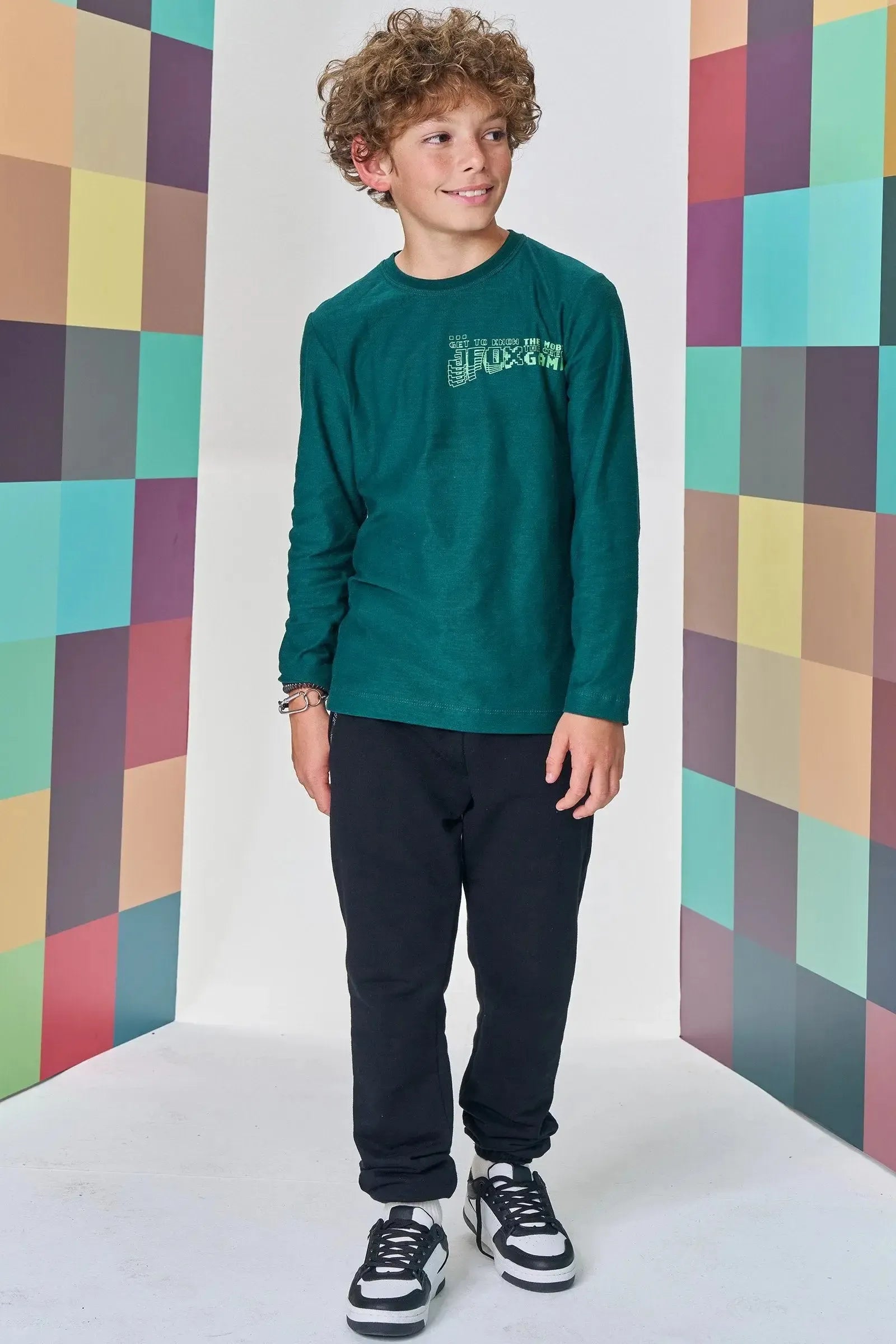 Camiseta em Meia Malha Flamê 89122 Johnny Fox Teen Menino