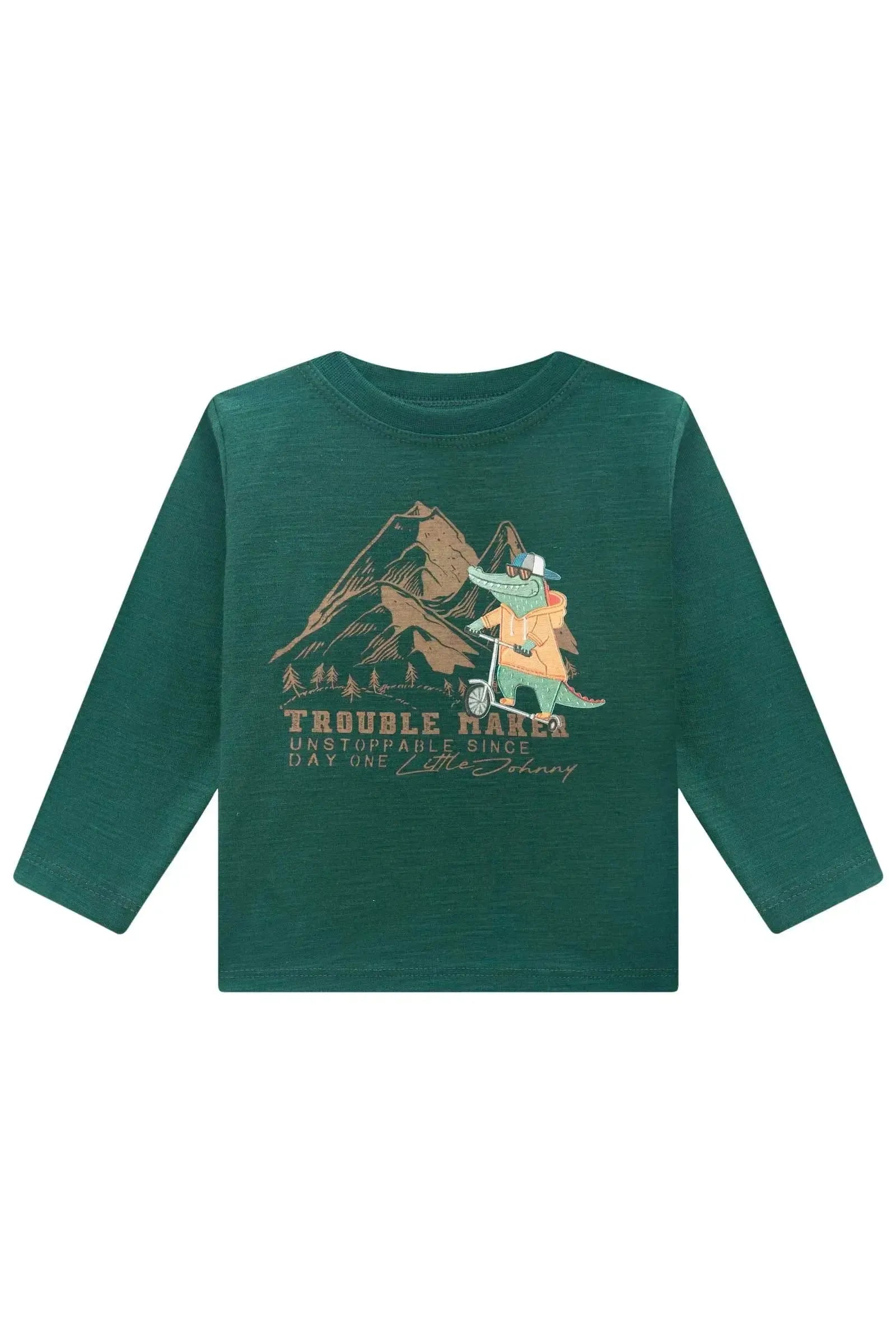 Camiseta em Meia Malha Flamê 92255 Johnny Fox Bebê Menino