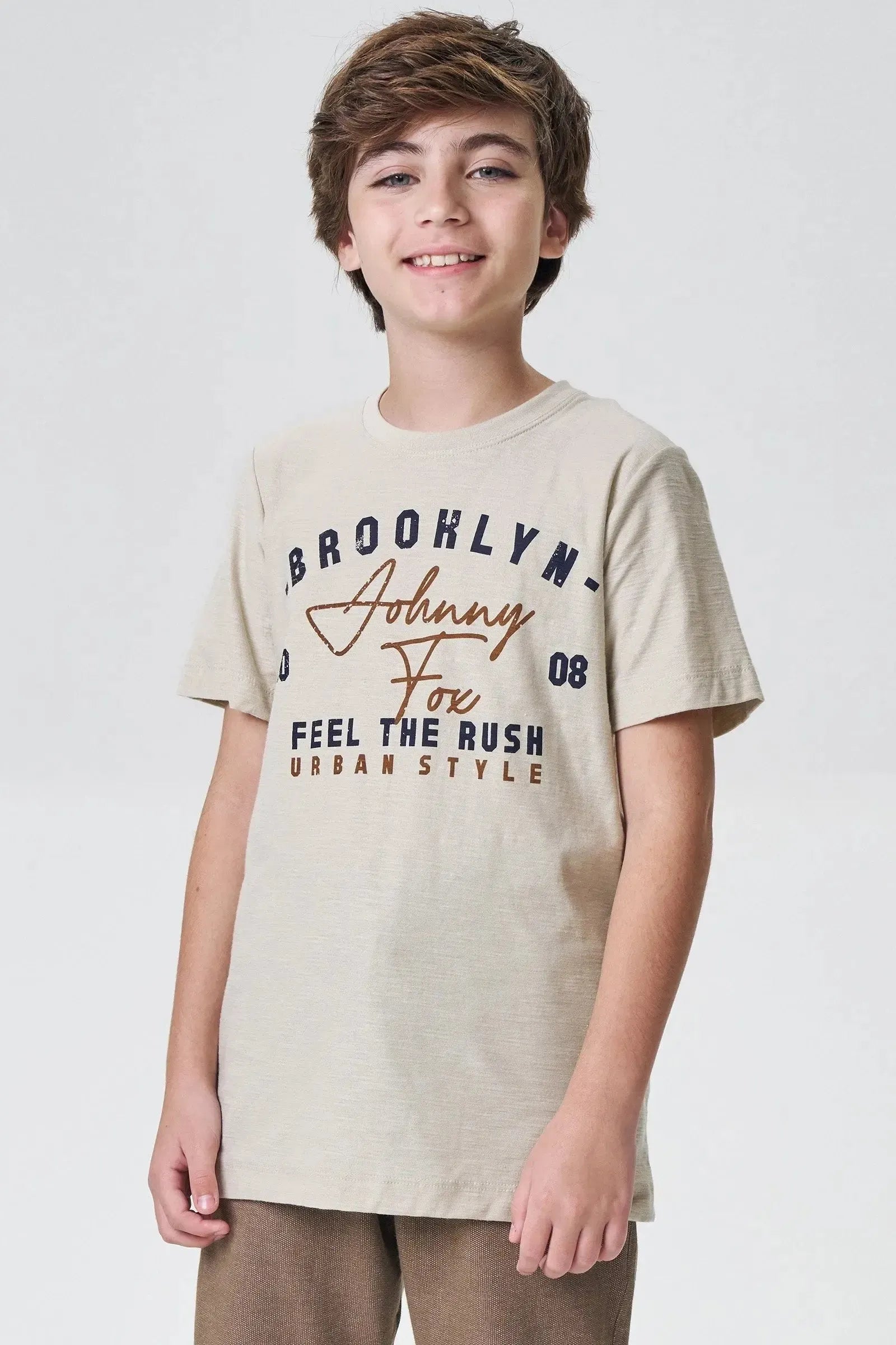 Camiseta em Meia Malha Flamê 92628 Johnny Fox Teen Menino