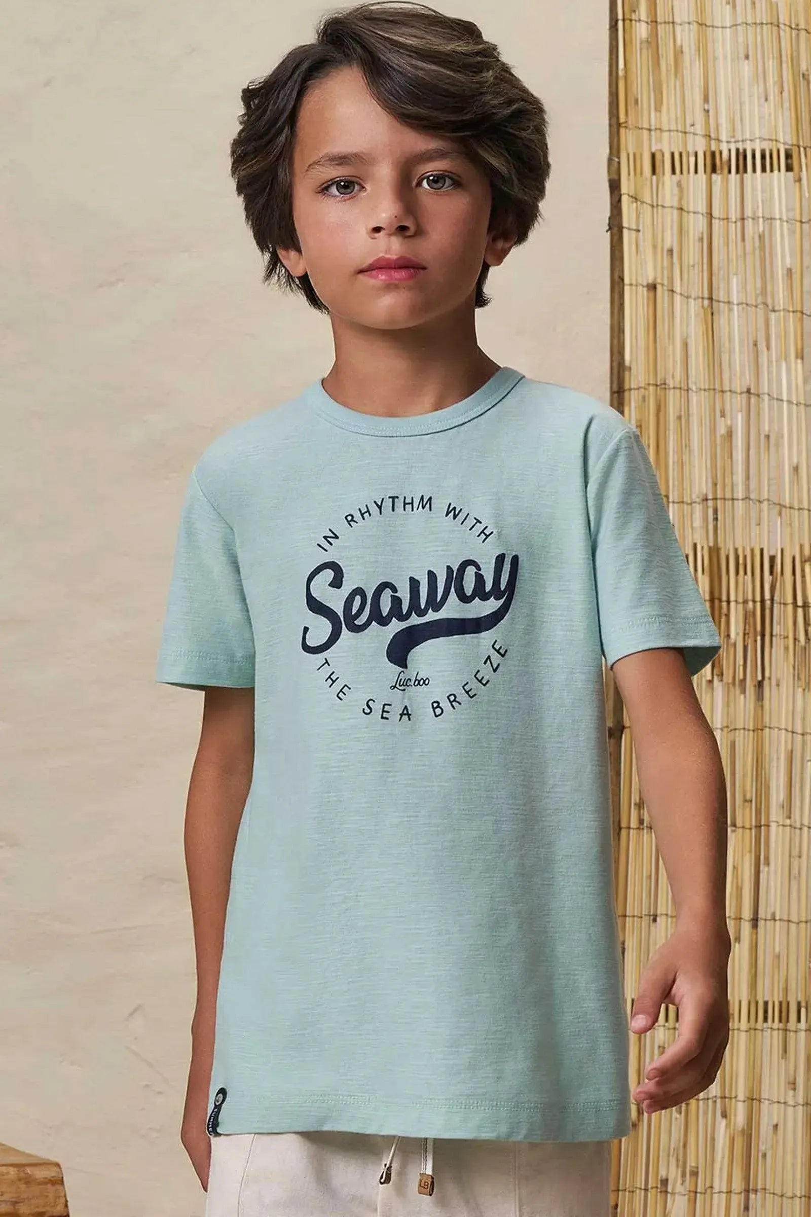 Camiseta em Meia Malha Flamê 99606 LucBoo Infantil Menino