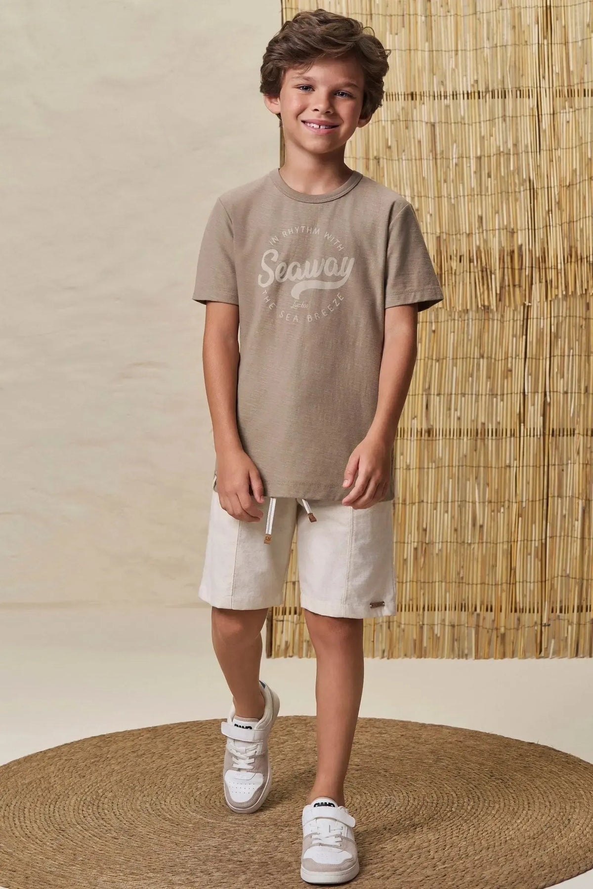 Camiseta em Meia Malha Flamê 99606 LucBoo Infantil Menino