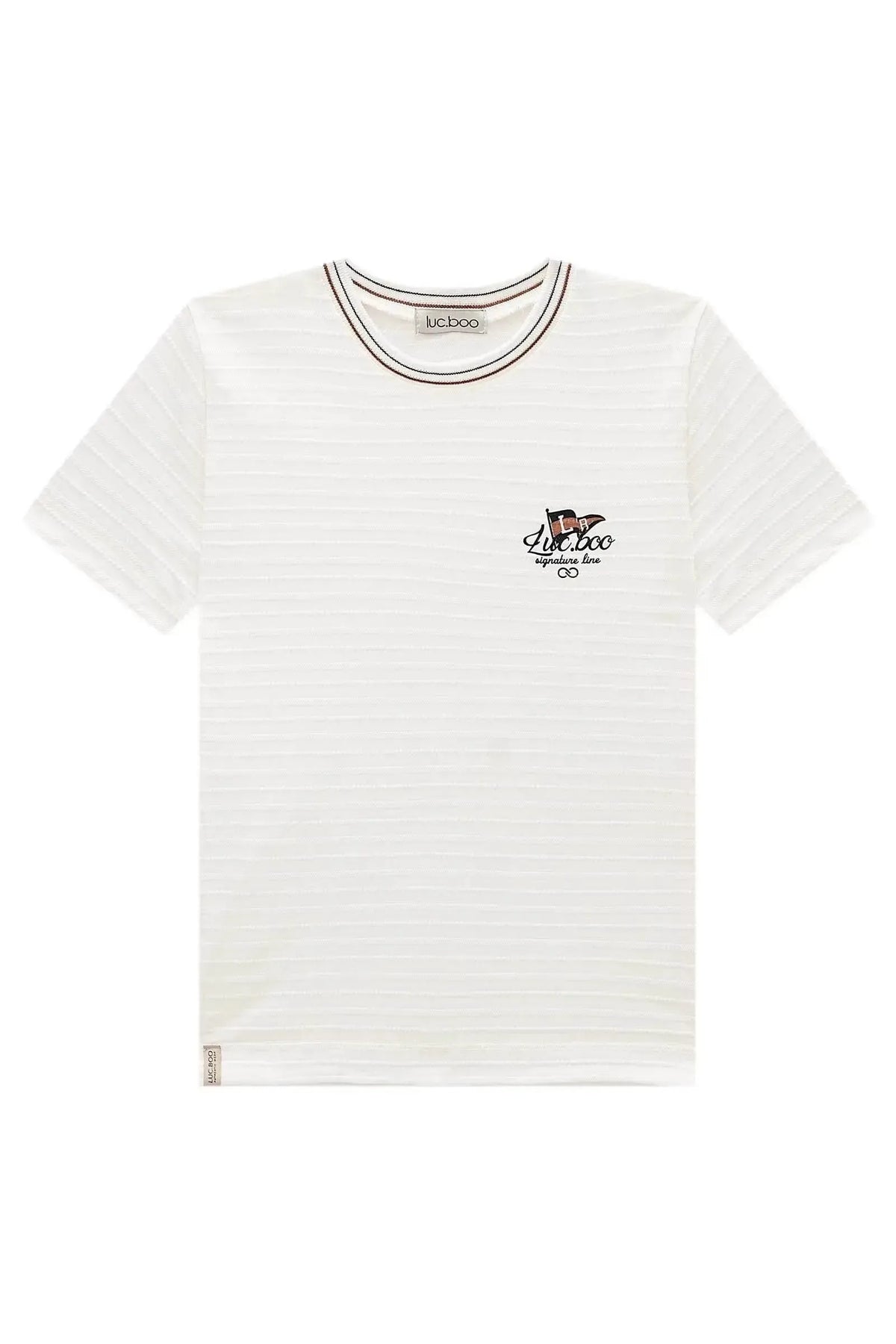 Camiseta em Meia Malha Textura 98421 LucBoo Infantil Menino
