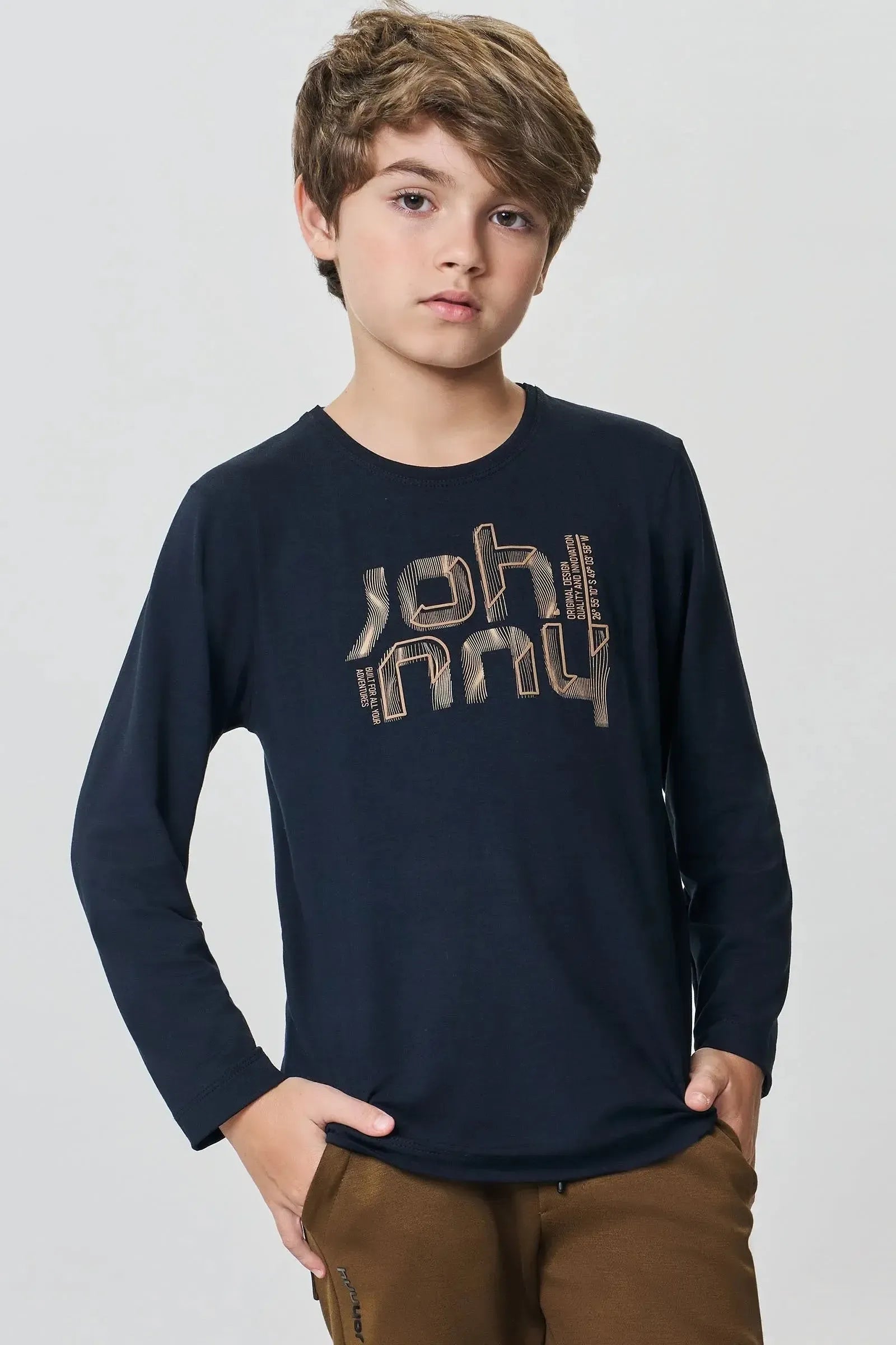Camiseta em Modal com Elastano 92942 Johnny Fox Teen Menino