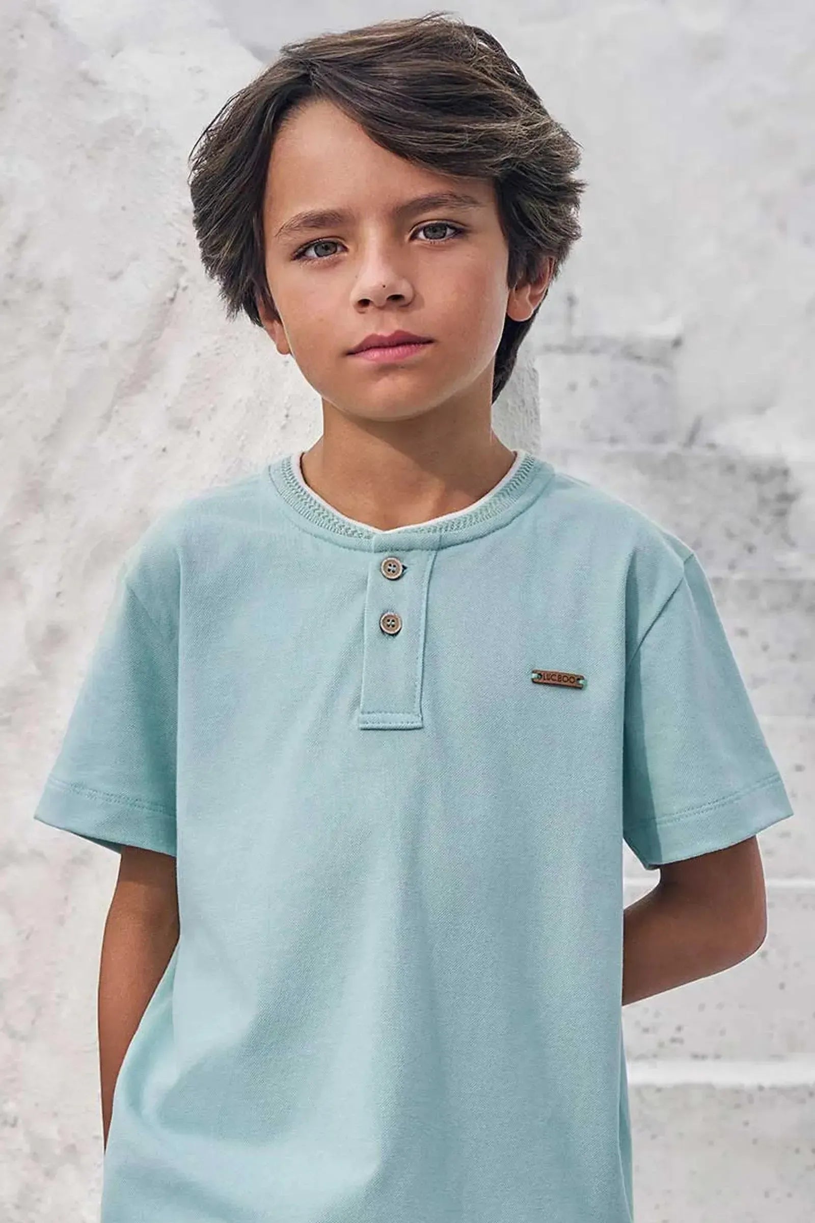 Camiseta em Piquet com Elastano 99009 LucBoo Infantil Menino