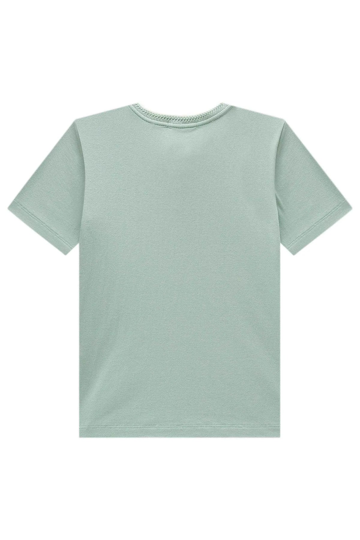 Camiseta em Piquet com Elastano 99009 LucBoo Infantil Menino