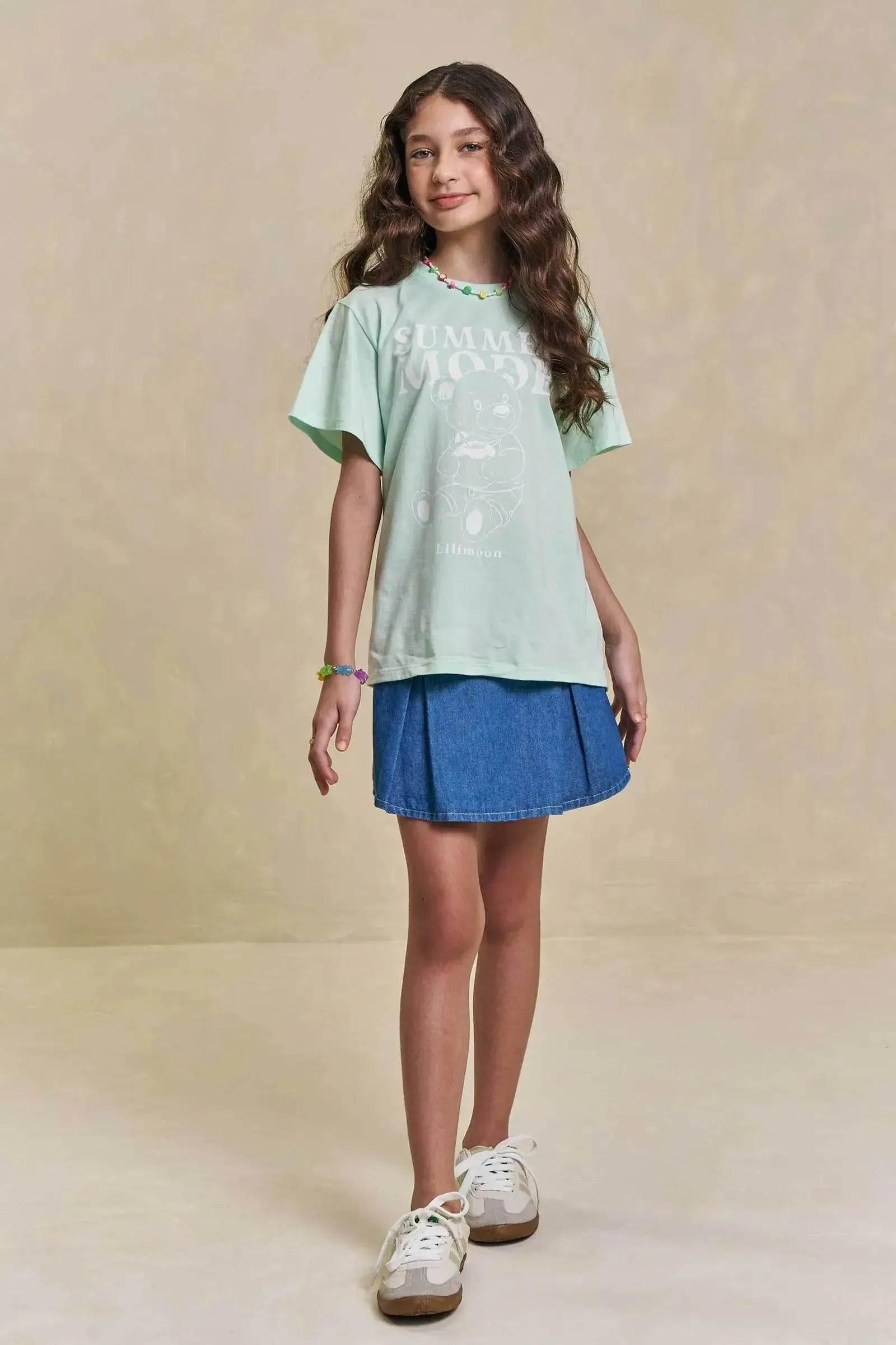 Camiseta Over em Meia Malha 95062 Lilimoon Teen Menina