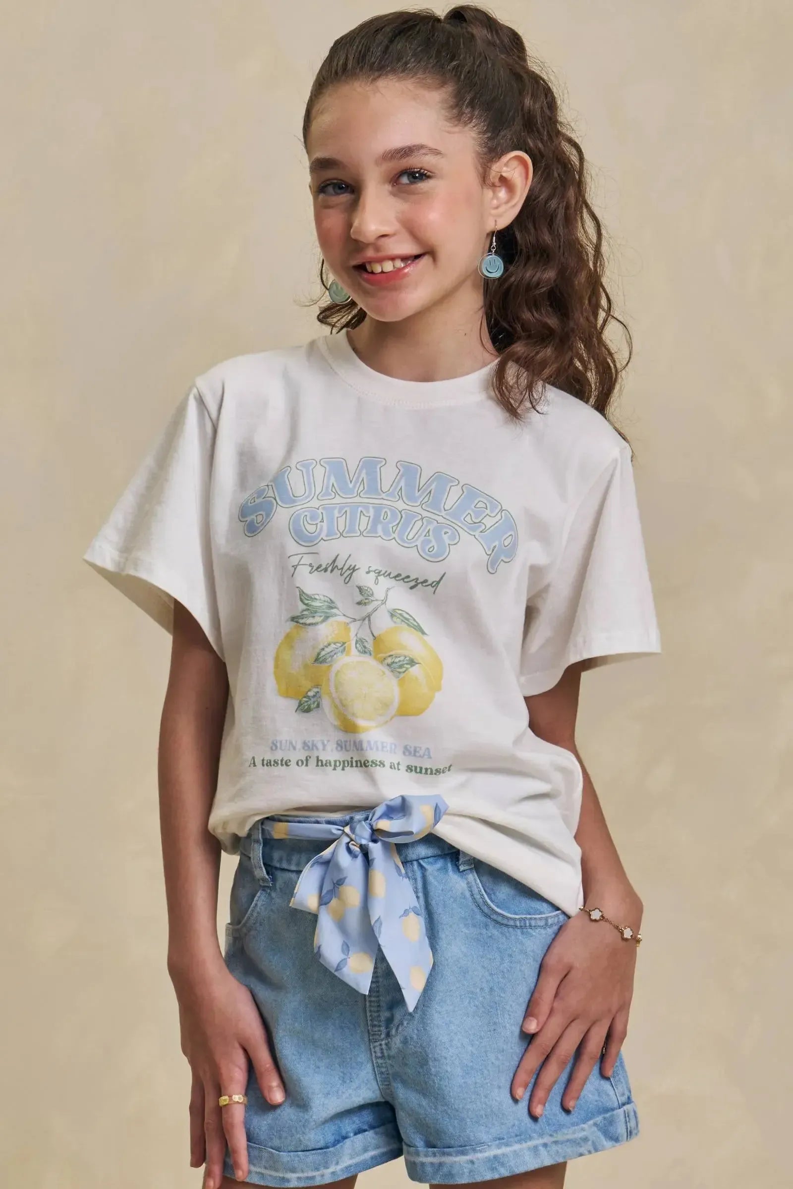 Camiseta Over em Meia Malha 95230 Lilimoon Teen Menina