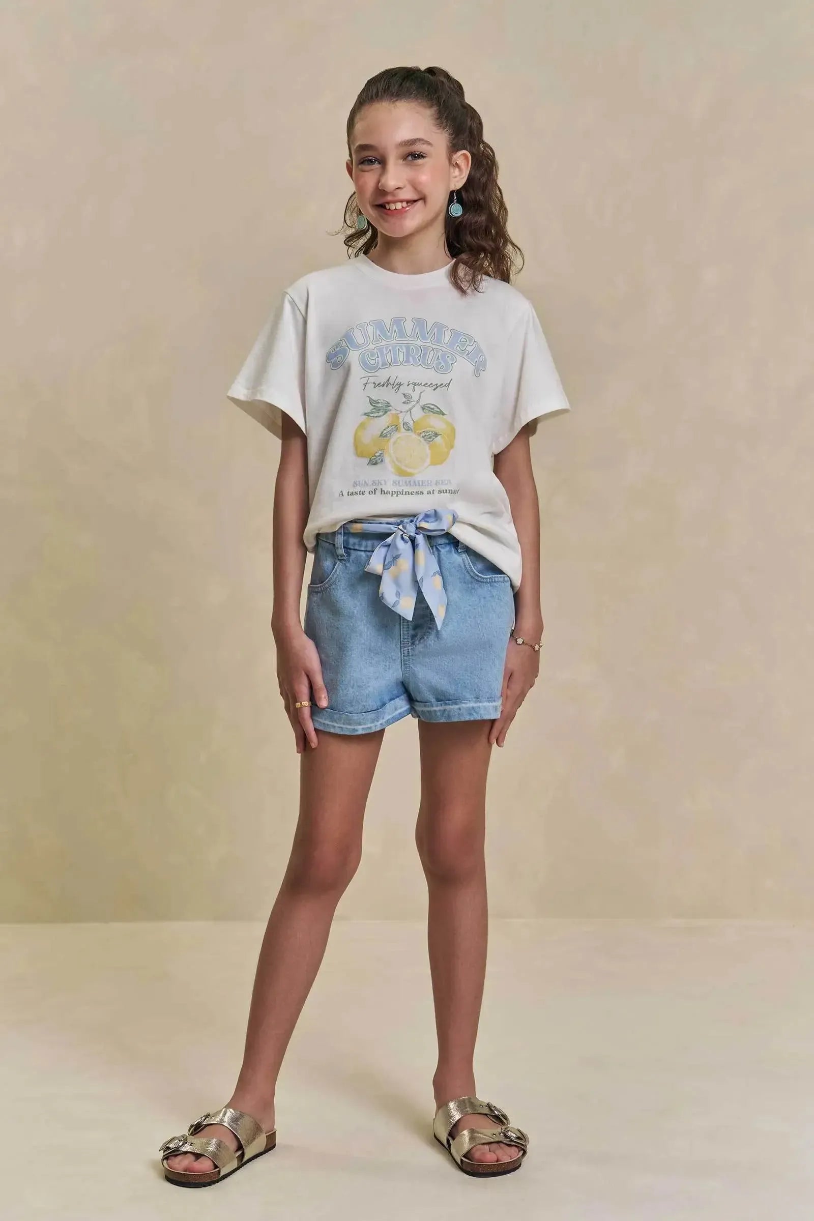 Camiseta Over em Meia Malha 95230 Lilimoon Teen Menina