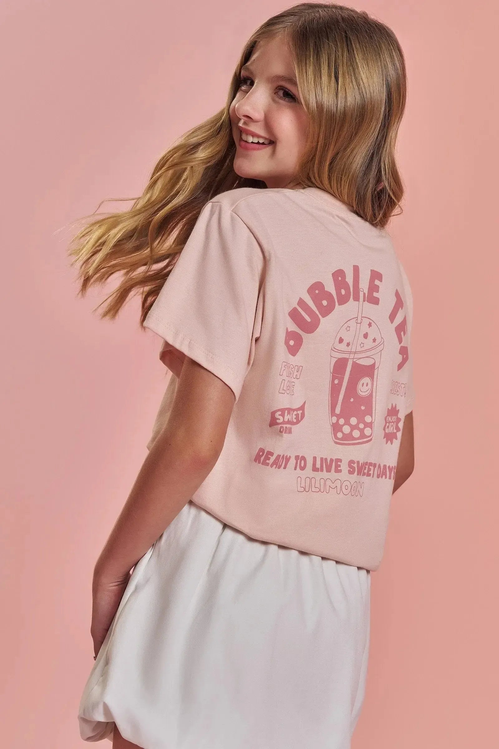 Camiseta Over em Meia Malha 92741 Lilimoon Teen Menina