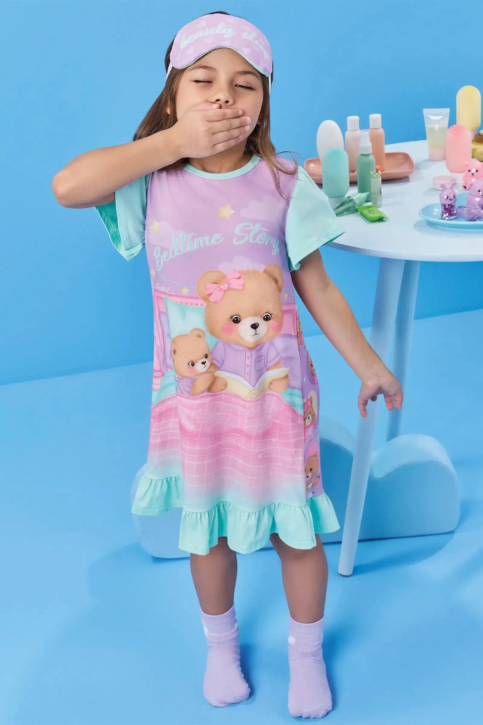 Camisola em Malha Comfy (acompanha Máscara) 83073 Kukiê Infantil Menina