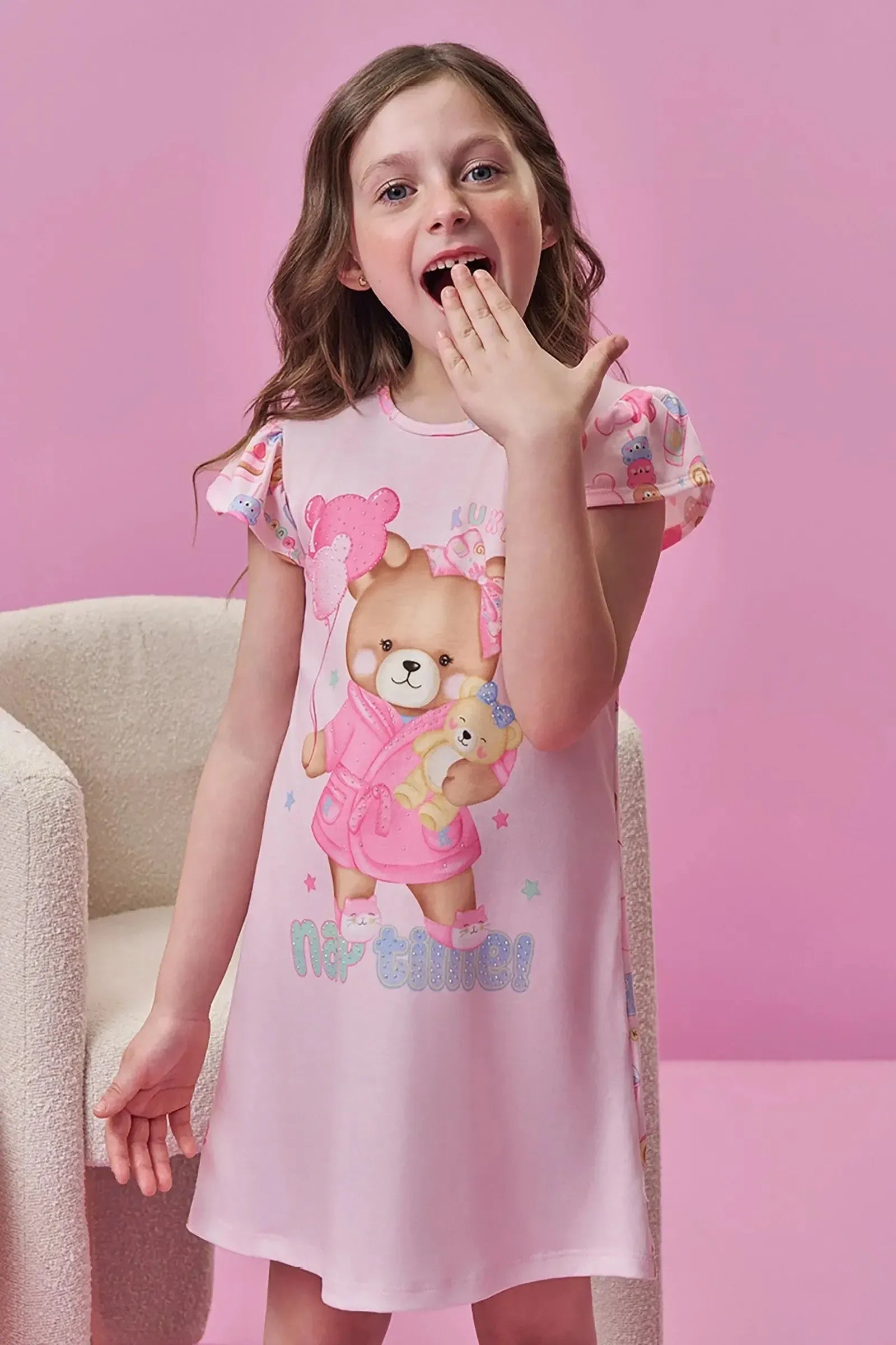 Camisola em Malha Fresh 94257 Kukiê Infantil Menina