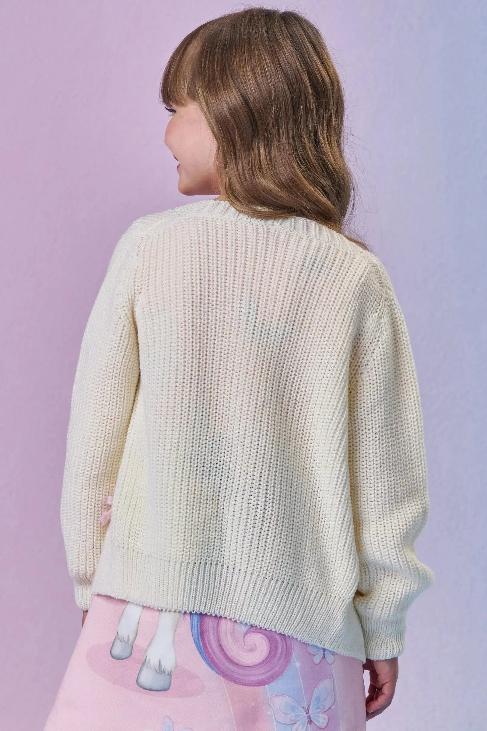 Cardigan em Tricot 100% Acrílico 88170 Infanti Infantil Menina