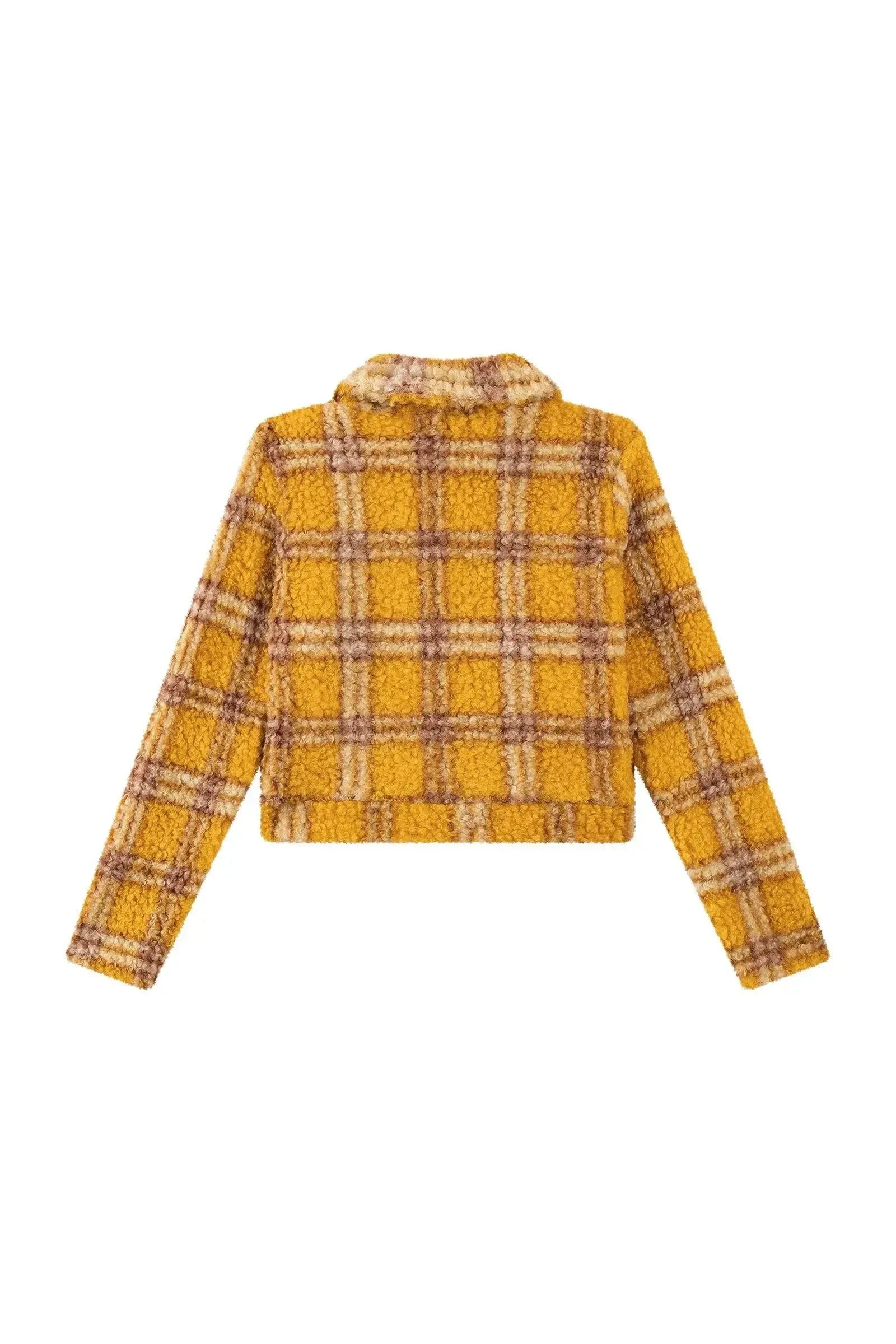 Casaco Boxy em Pelo Xadrez 92737 Kukiê Infantil Menina