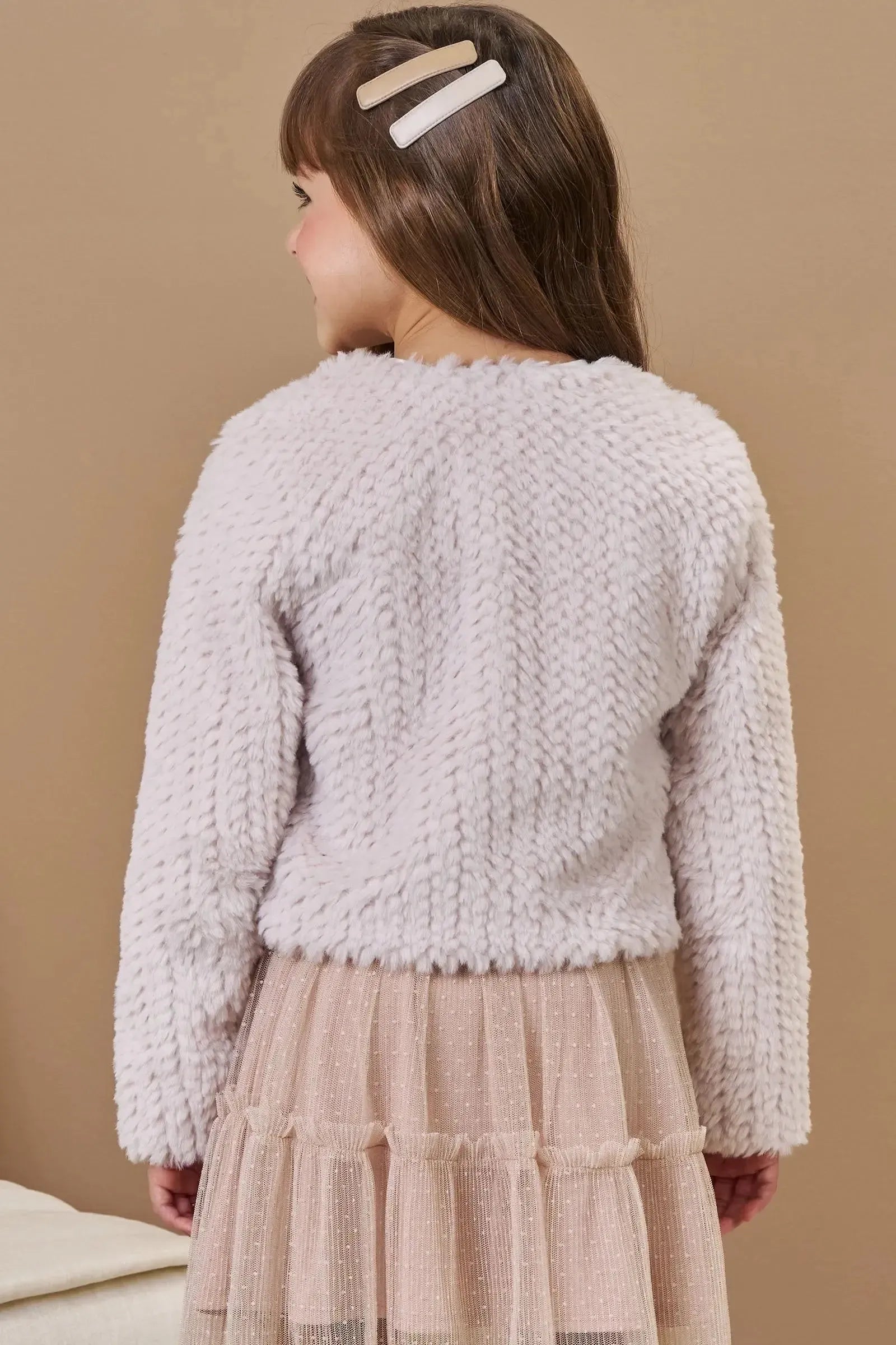 Casaco em Pelo Tranças 92570 Infanti Infantil Menina