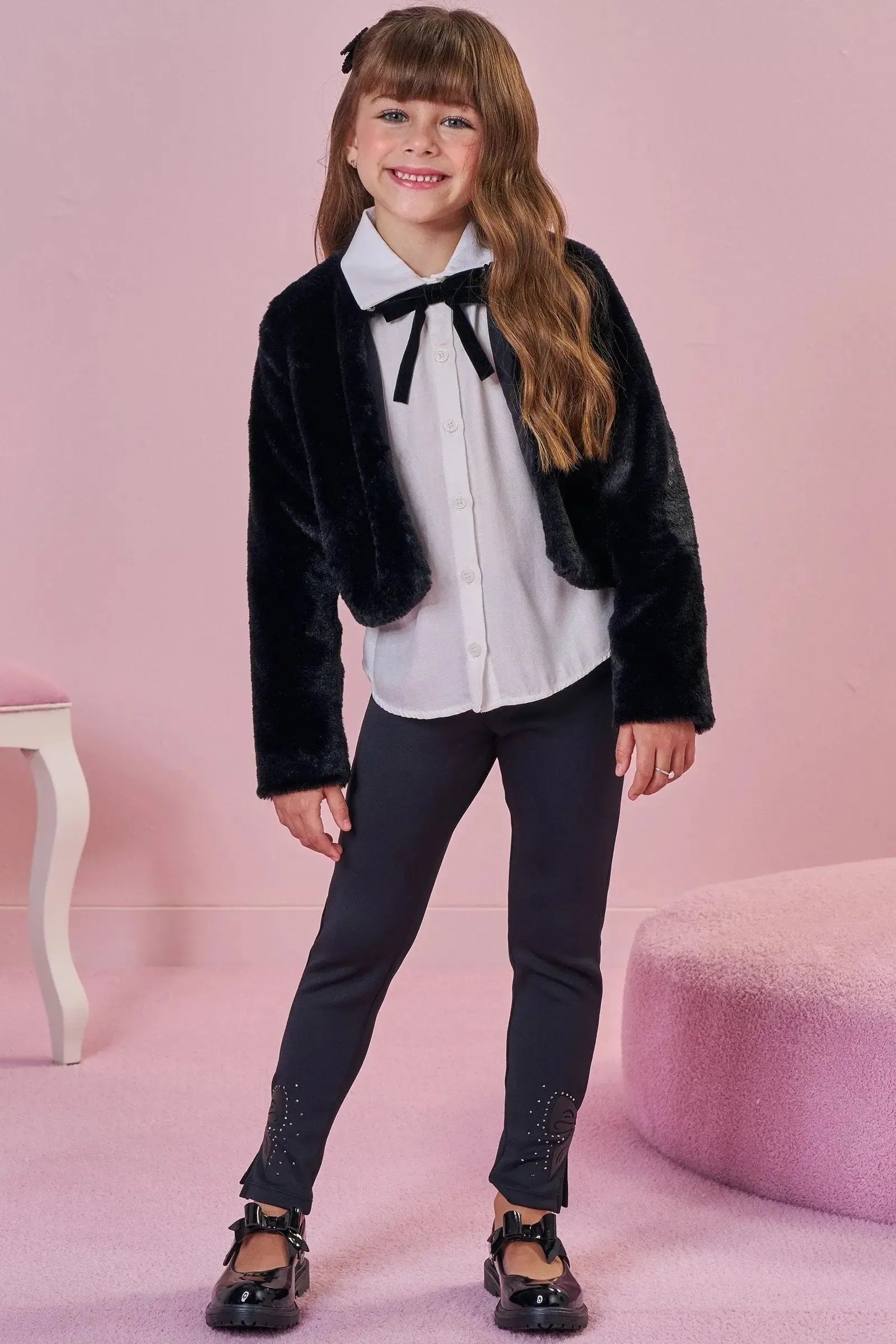 Casaqueto em Pelo Liso 92469 Infanti Infantil Menina