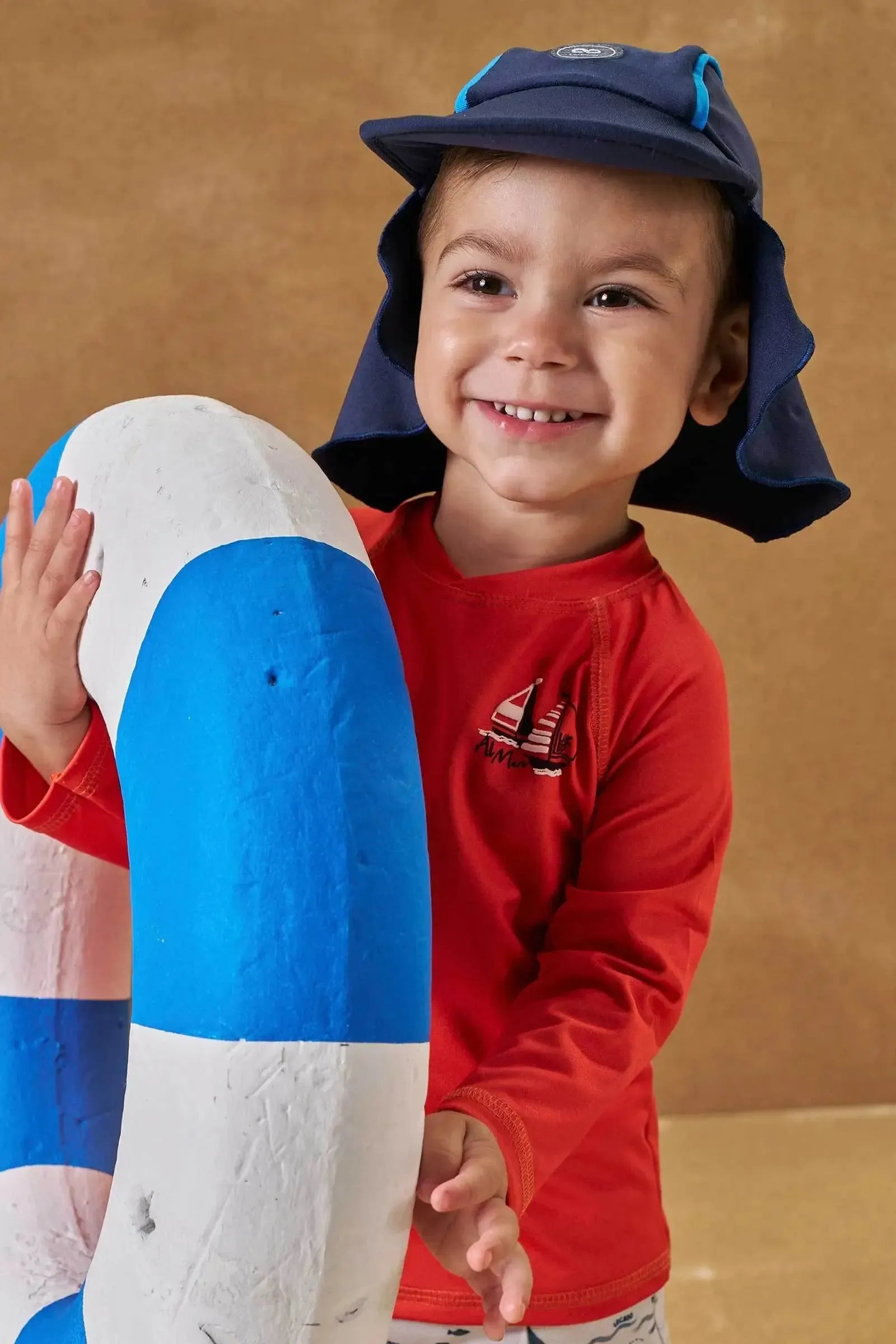Chapéu em Malha UV Dry com Proteção UV50+ 95734 LucBoo Bebê Menino
