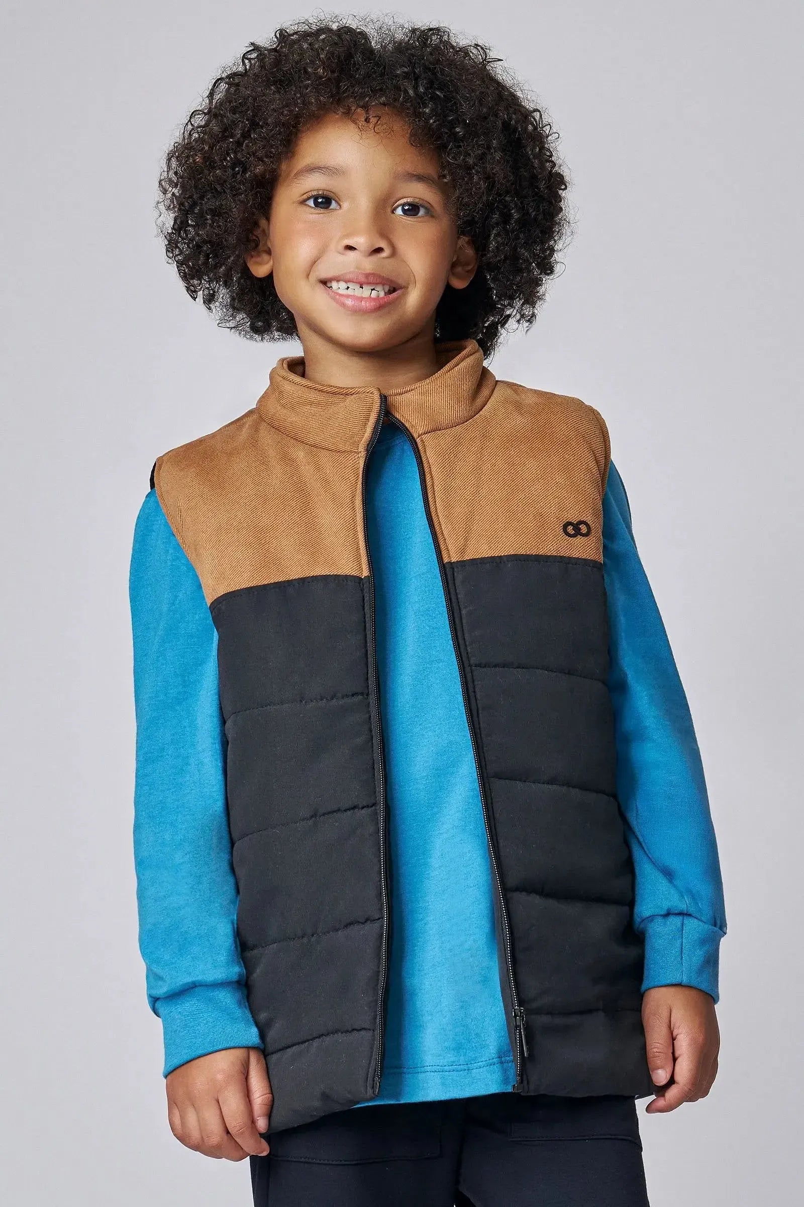 Colete em Tecido Twill com Elastano e Nylon Bora 89459 LucBoo Infantil Menino