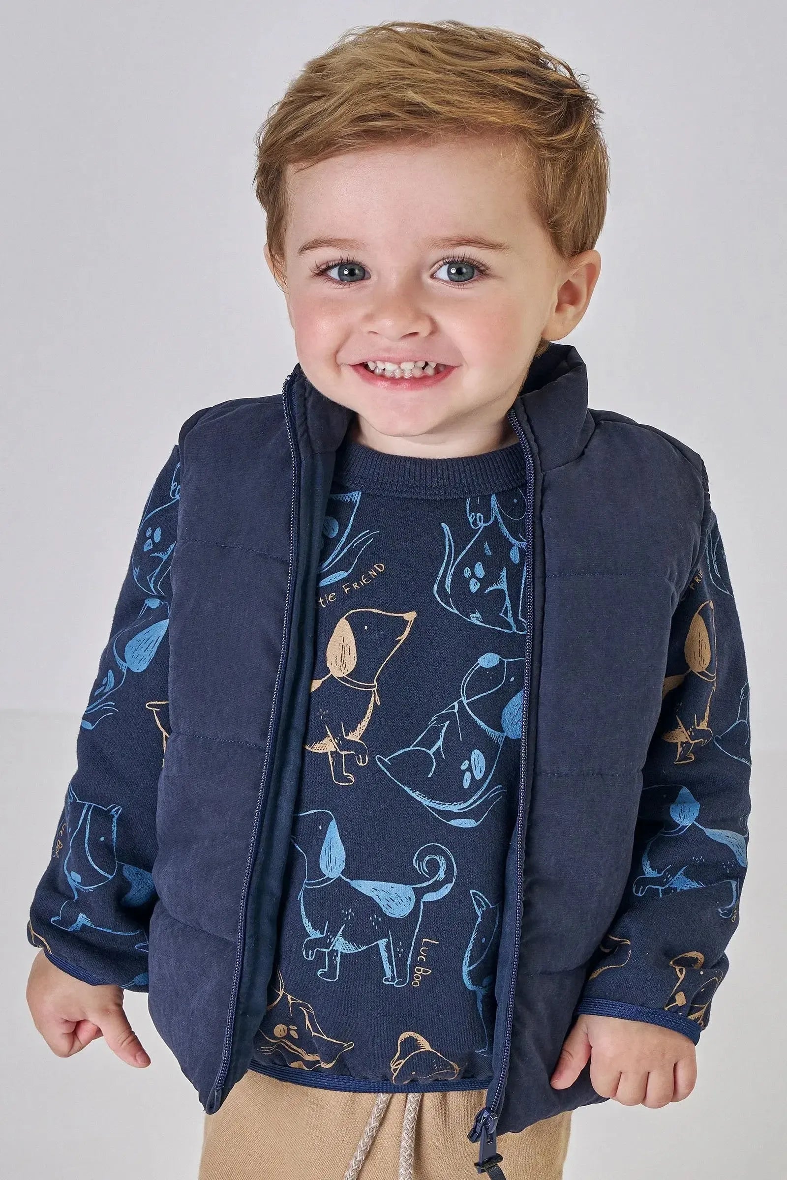 Colete Puffer em Cupro 89390 LucBoo Bebê Menino