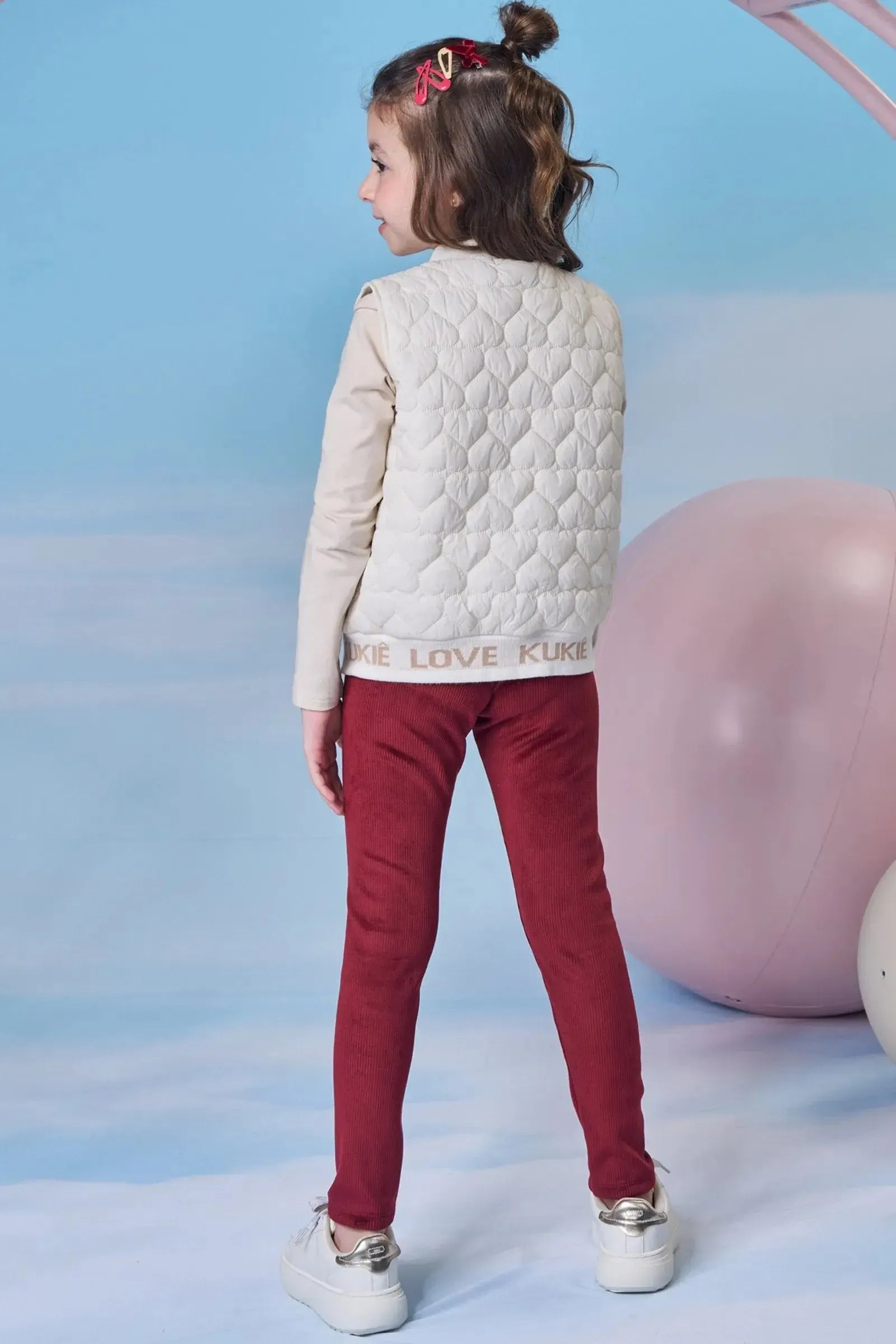 Colete Puffer em Nylon 89239 Kukiê Infantil Menina
