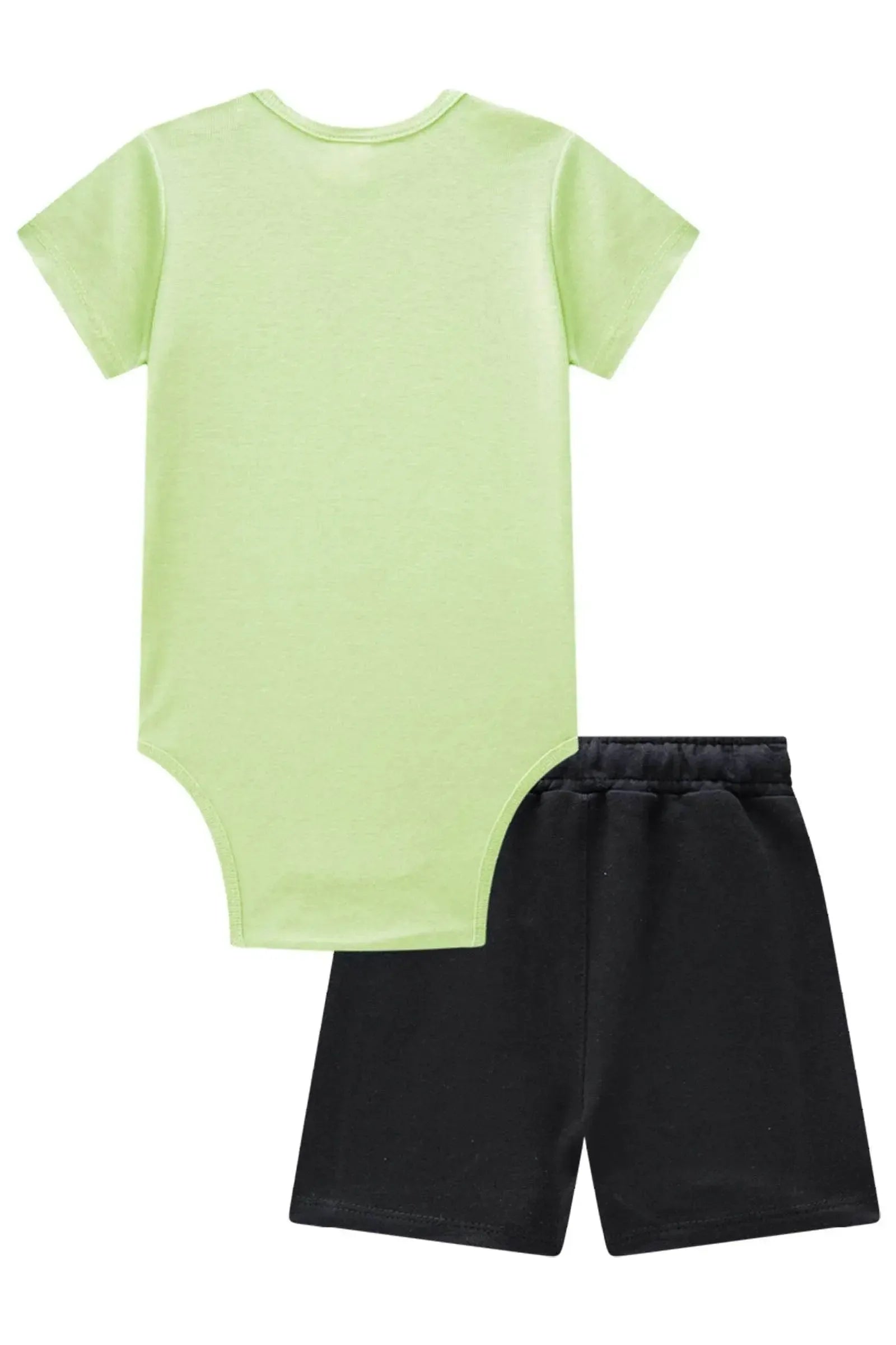 Conjunto Body em Ribana e Bermuda em Moletom sem Pelúcia 84673 Johnny Fox Bebê Menino