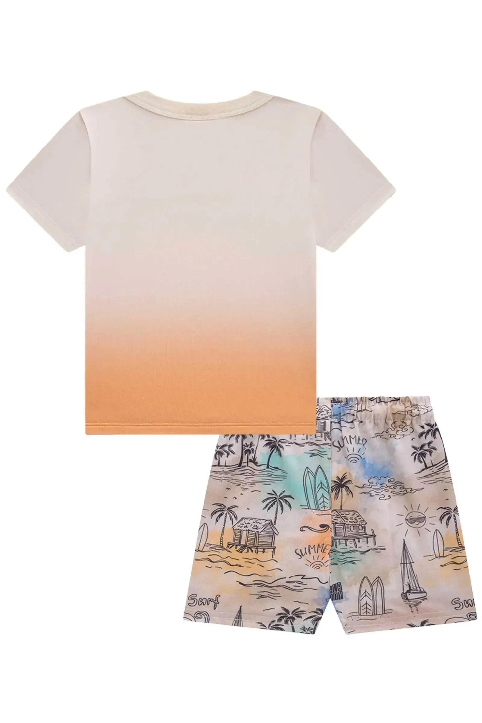 Conjunto Camiseta em Malha Comfy e Bermuda em Nylon Ergonomic com Elastano 84951 Johnny Fox Bebê Menino