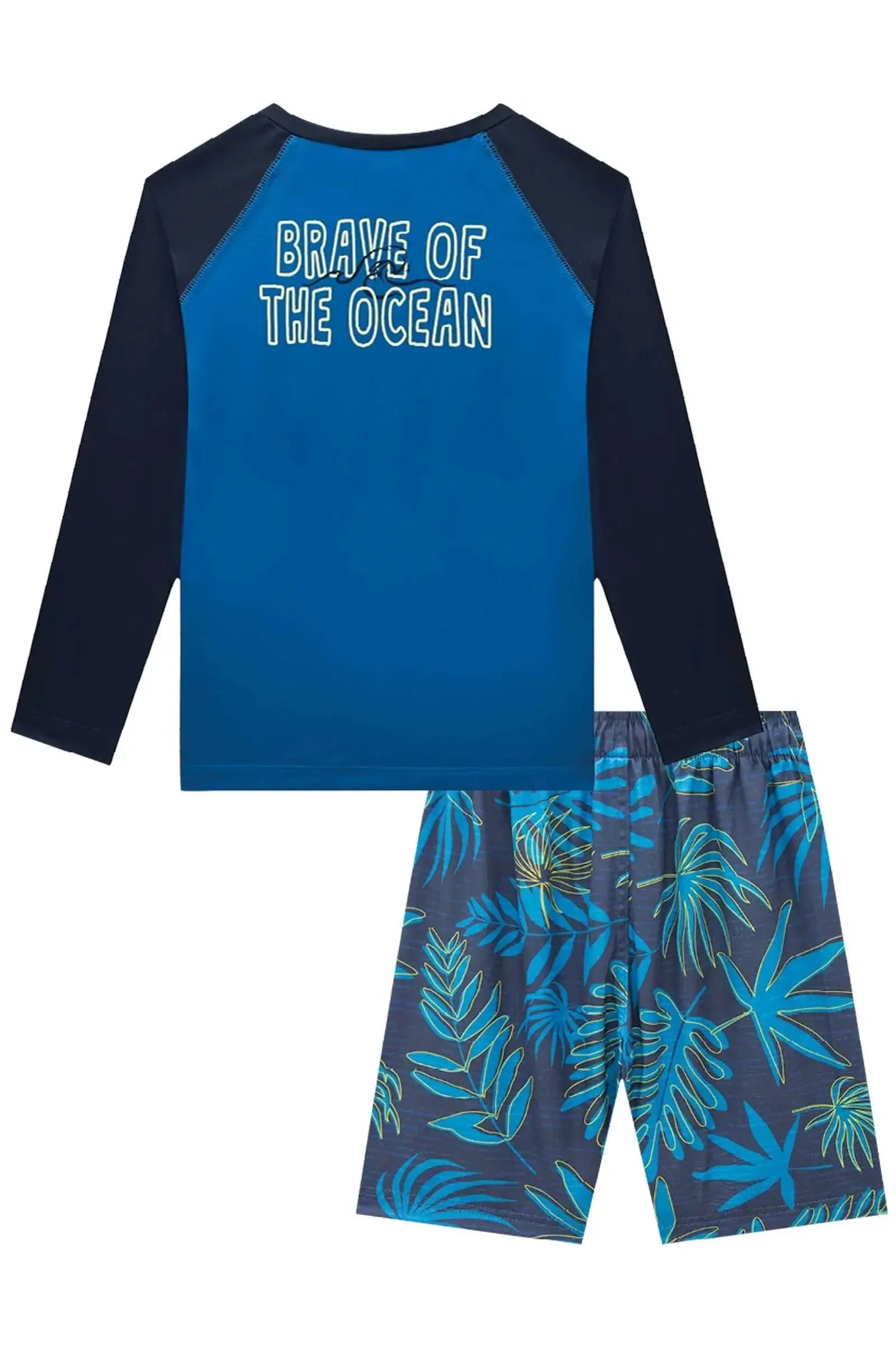 Conjunto Camiseta em Malha Uv Dry com Proteção UV50+ e Bermuda em Nylon Ergonomic com Elas 93379 Johnny Fox Teen Menino