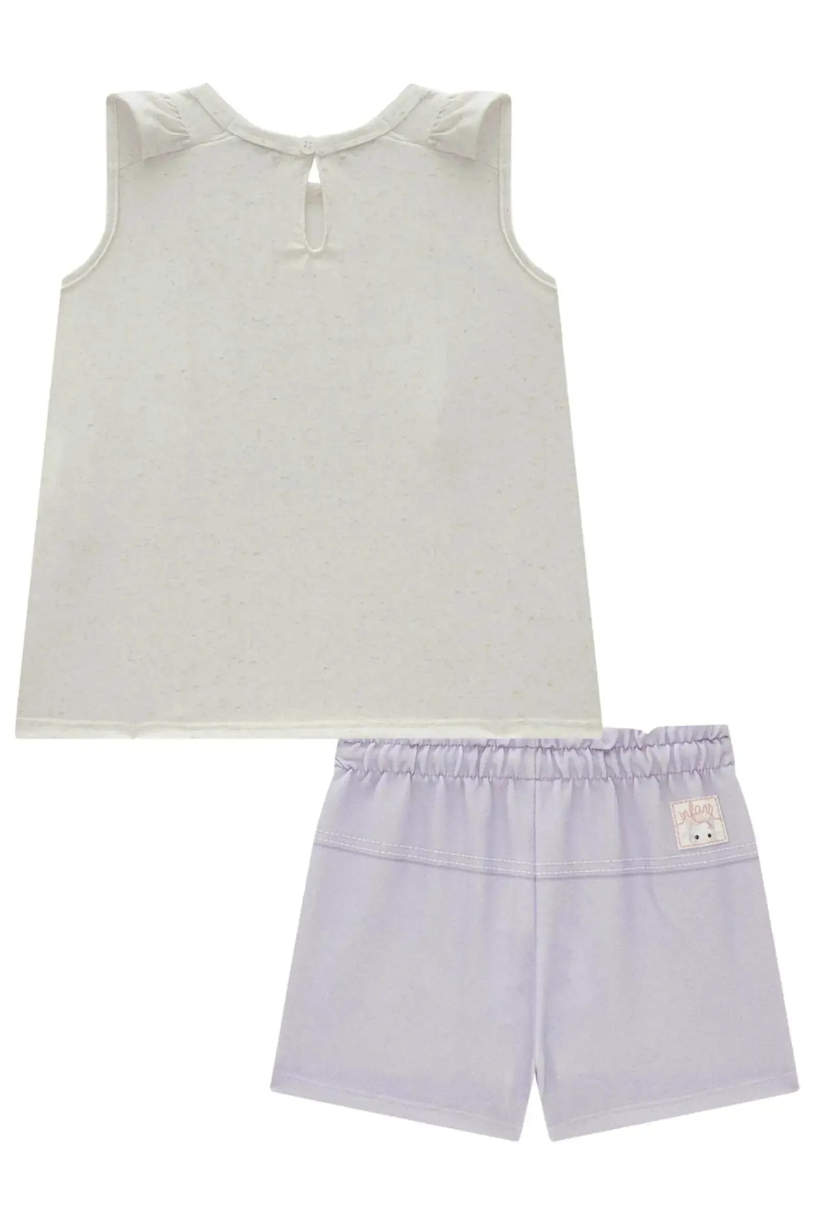 Conjunto de Bata em Malha Power com Shorts em Molecotton 84386 Infanti Infantil Menina