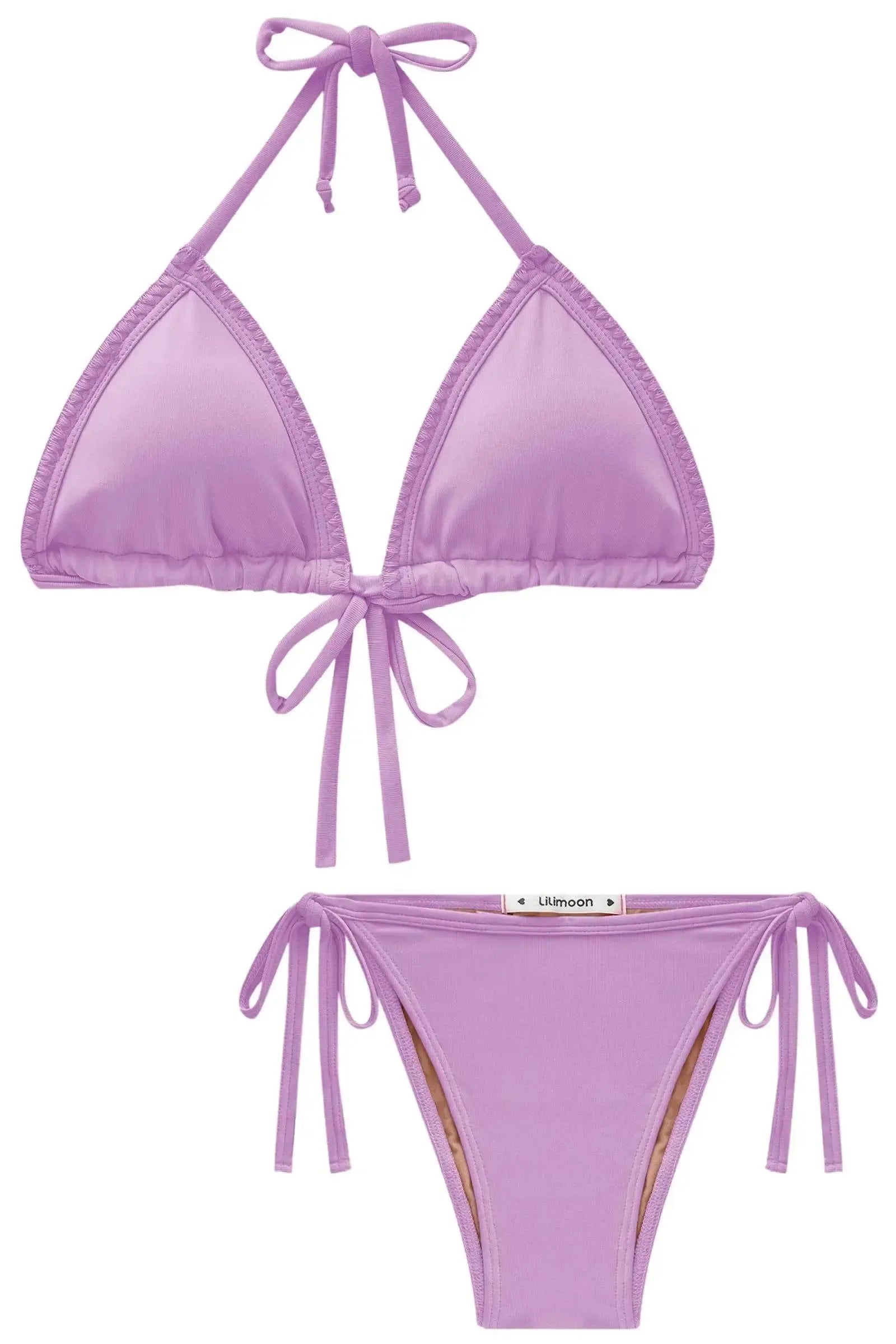 Conjunto de Biquíni com Top Cortininha e Calcinha Tradicional em Malha Poliamida UV Dry 50+ 85010 Lilimoon Teen Menina