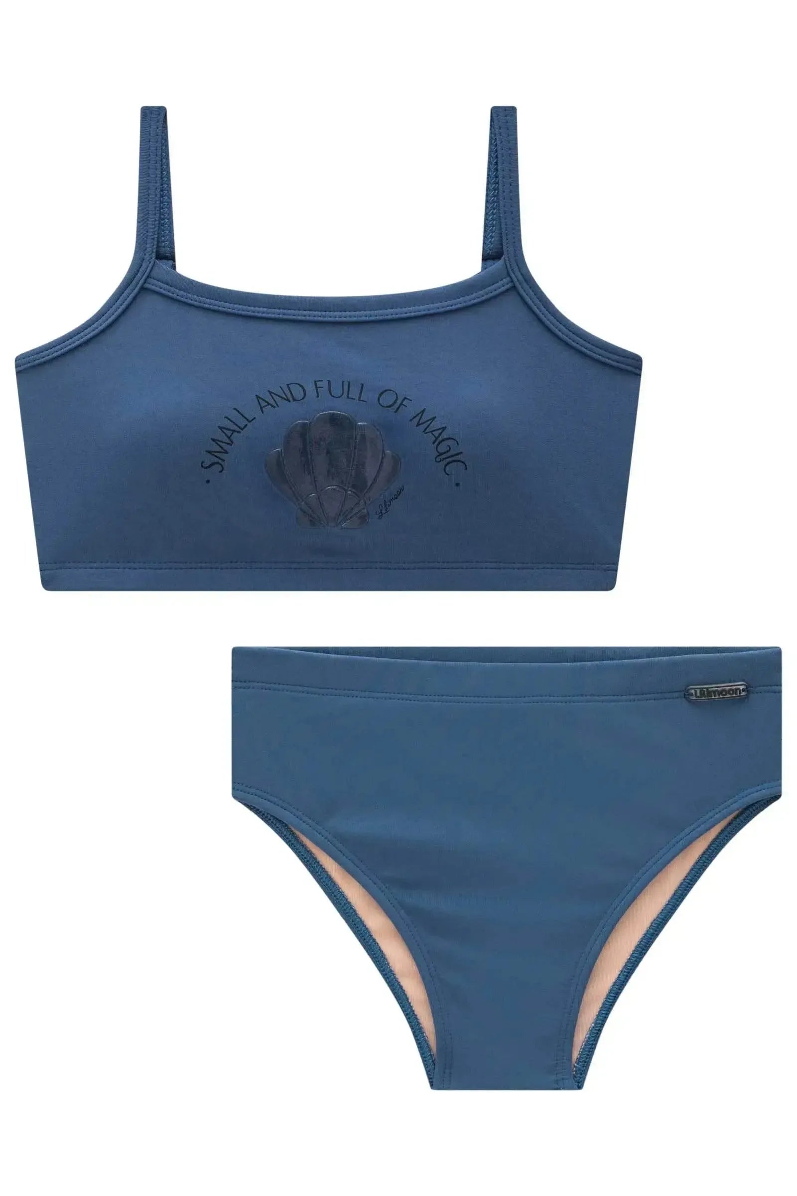 Conjunto de Biquíni com Top e Calcinha Tradicional em Malha Poliamida com Proteção UV 50+ 92881 Lilimoon Teen Menina