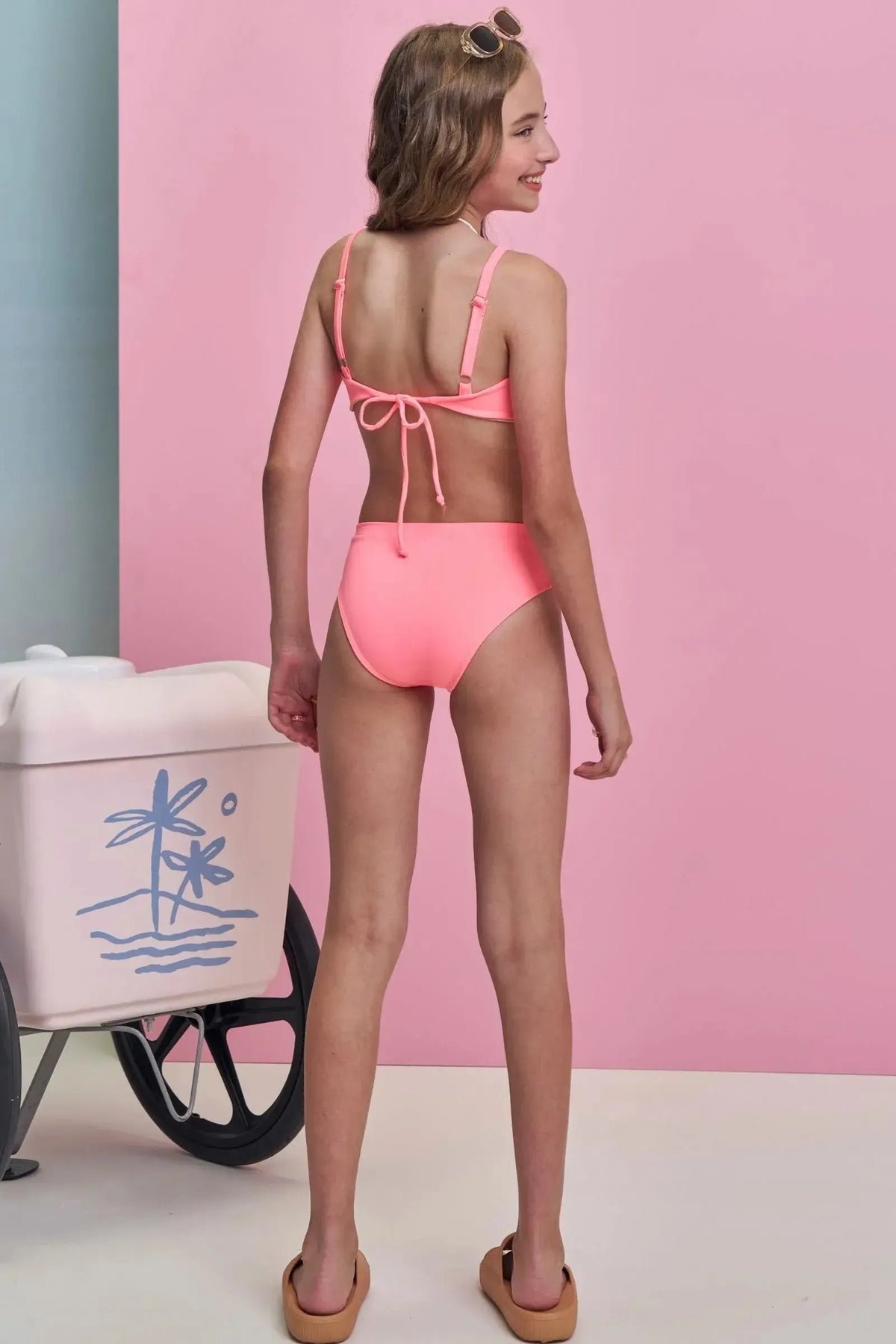Conjunto de Biquíni em Malha UV Dry com Proteção 50+ 99413 Lilimoon Teen Menina