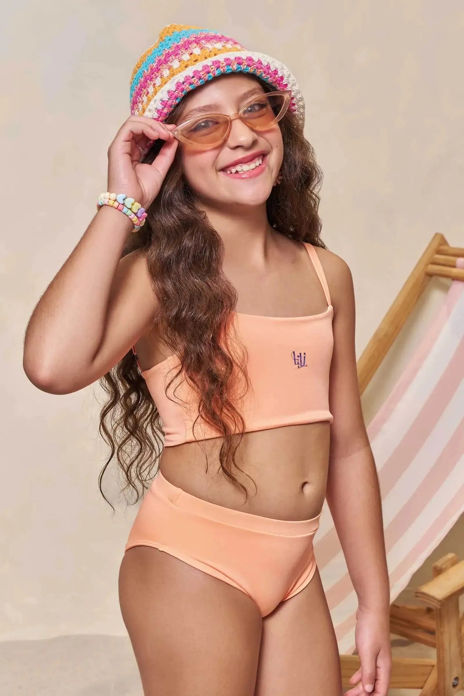 Conjunto de Biquíni em Malha UV Dry com Proteção UV 50+ 96457 Lilimoon Teen Menina
