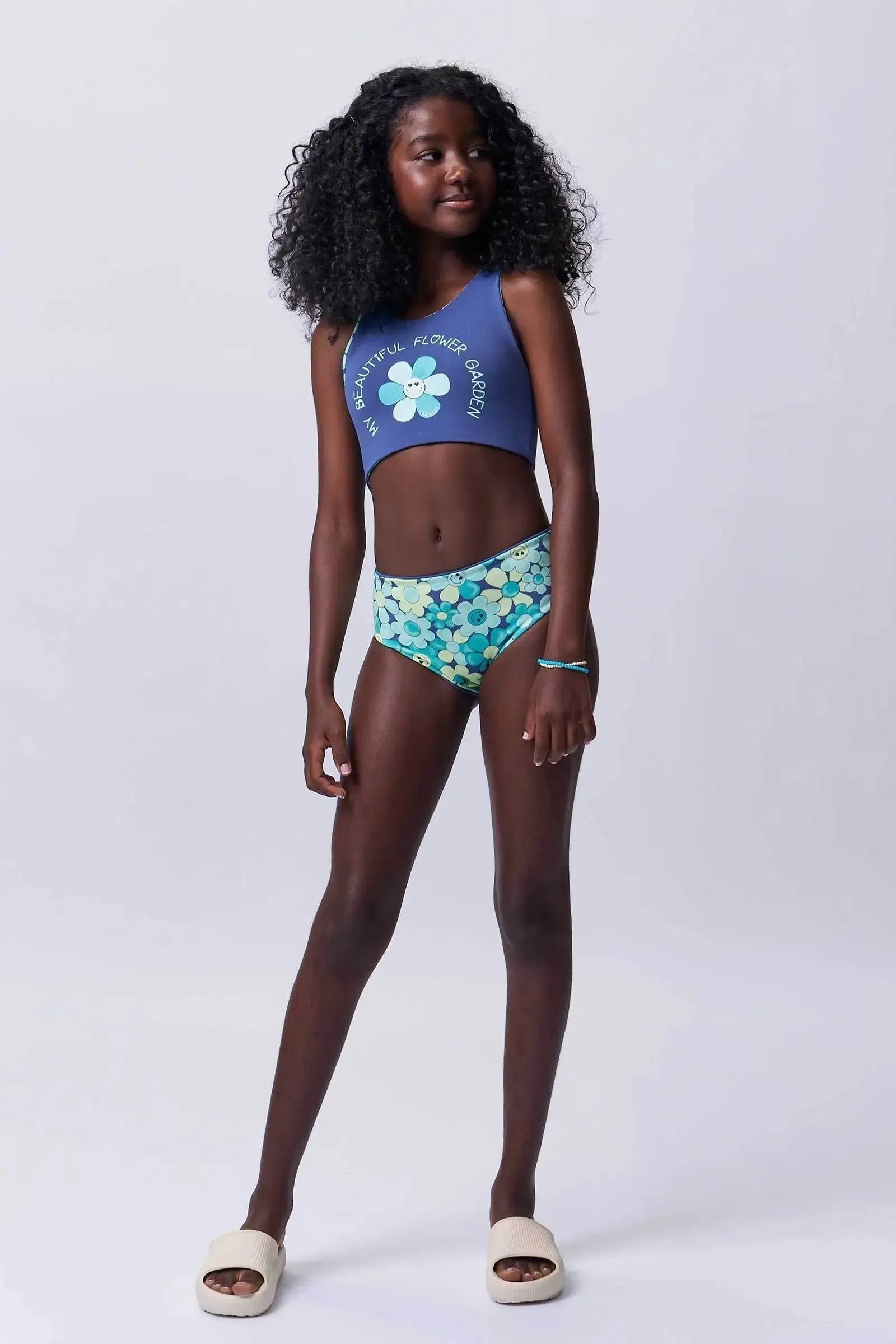 Conjunto de Biquíni Reversível em Malha UV Dry com Proteção UV 50+ 92880 Lilimoon Teen Menina