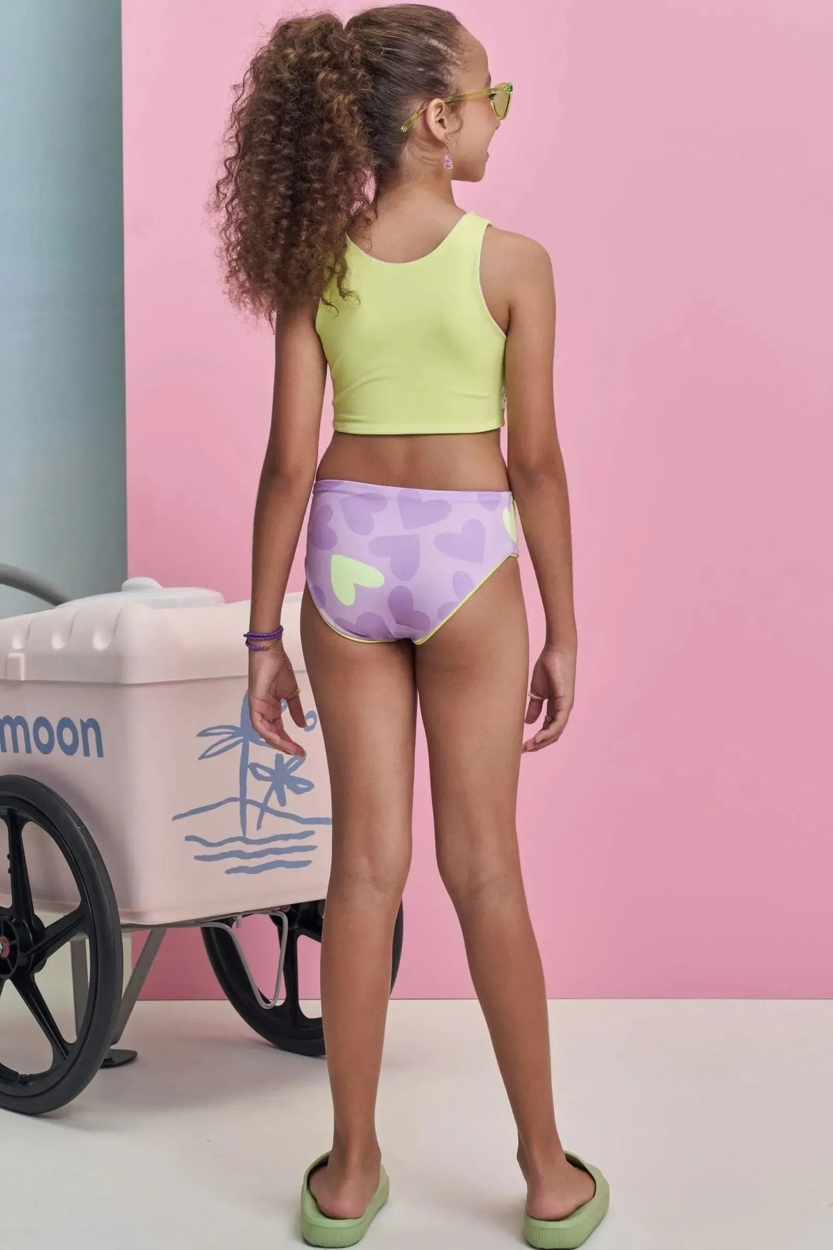 Conjunto de Biquíni Reversível em Malha UV Dry com Proteção UV 50+ 99408 Lilimoon Teen Menina