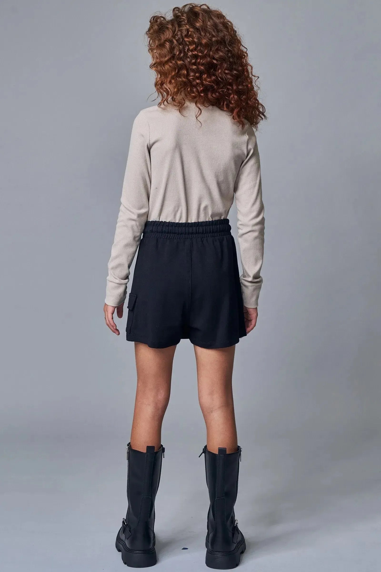 Conjunto de Blusa Boxy em Canelado Liz e Short Saia em Molevisco 90479 Lilimoon Teen Menina