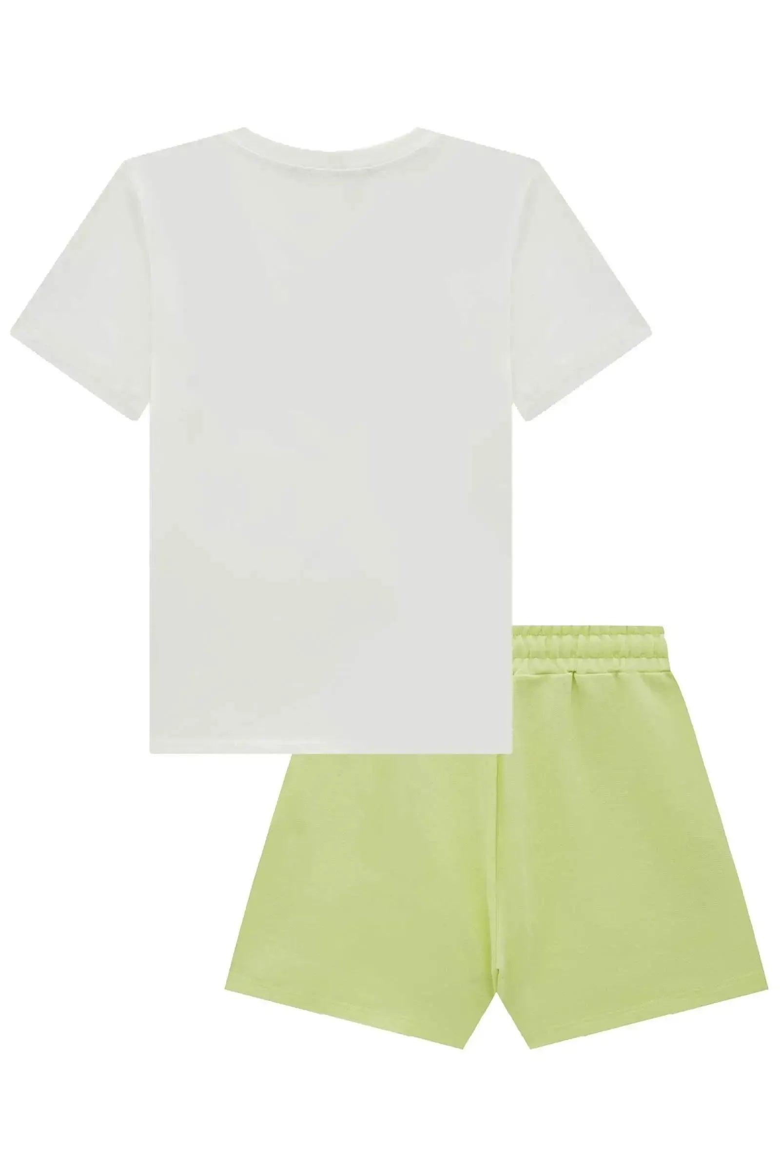 Conjunto de Blusa Comfy em Meia Malha e Shorts em Moletom sem Pelúcia 92751 Lilimoon Teen Menina