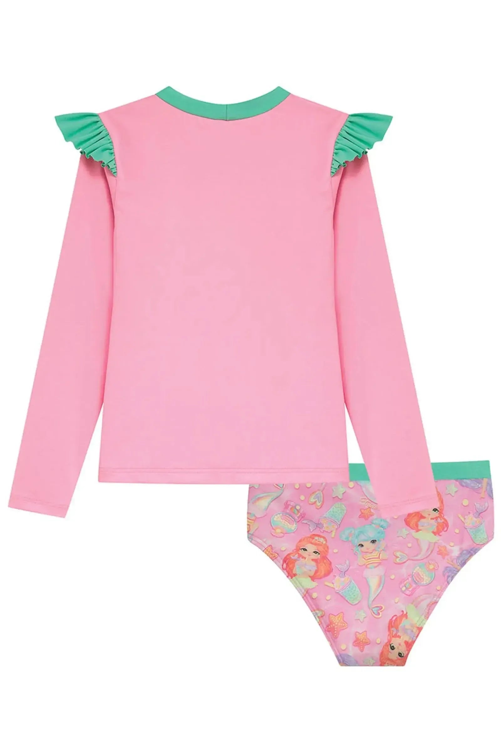 Conjunto de Blusa e Calcinha com Proteção UV50+ 96256 Kukiê Infantil Menina