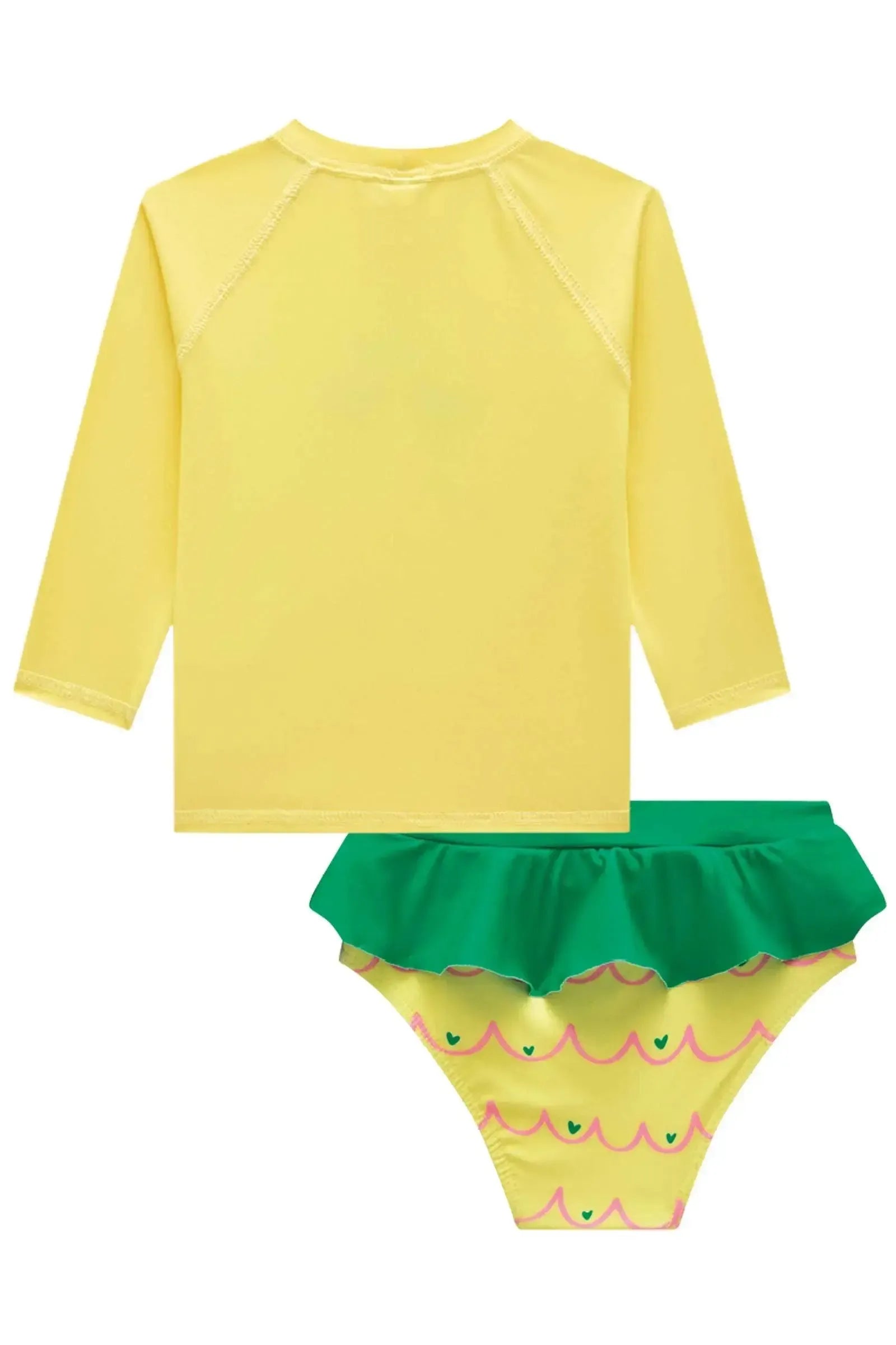 Conjunto de Blusa e Calcinha em Malha Uv Dry com Proteção Uv 50+ 84837 Infanti Bebê Menina