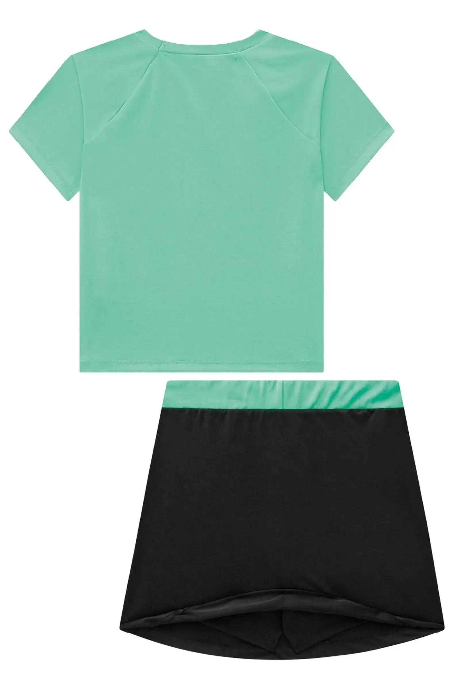Conjunto de Blusa e Saia com Shorts Embutido em Malha Poliamida UV 50+ 96485 Lilimoon Teen Menina