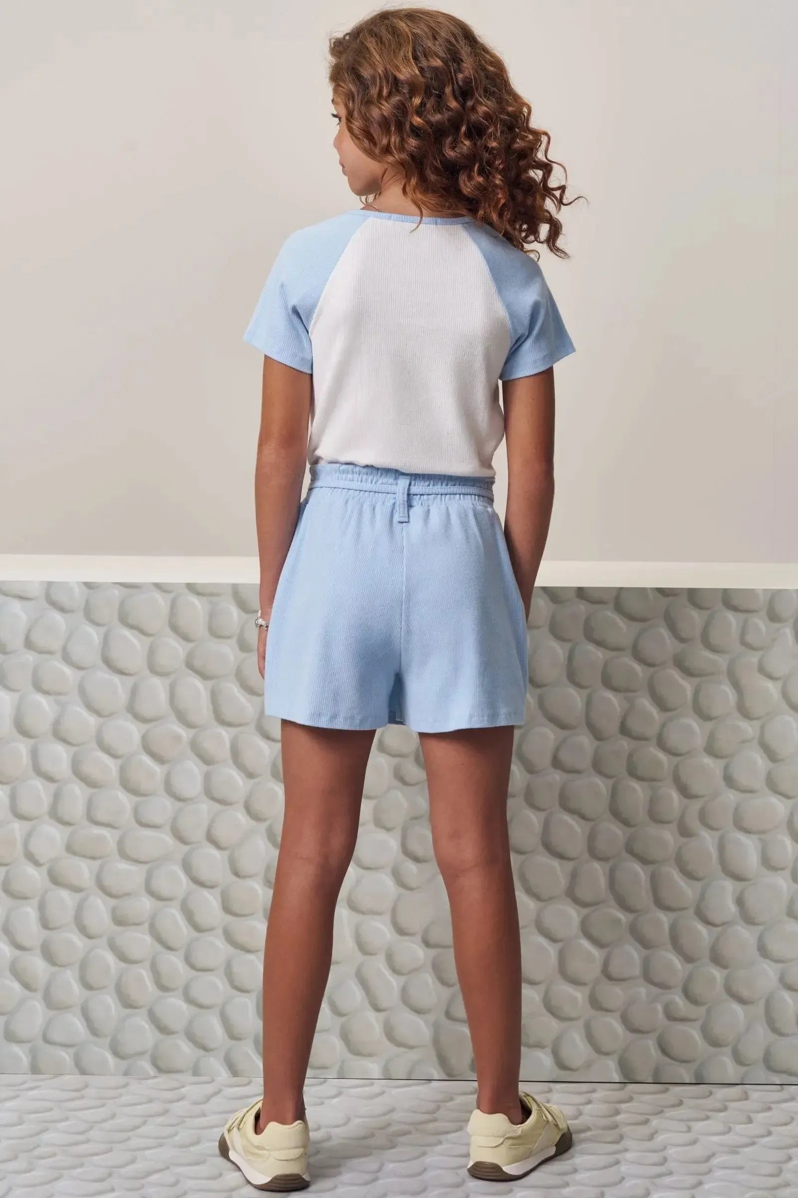 Conjunto de Blusa e Short Saia em Canelado Liz 98953 Lilimoon Teen Menina