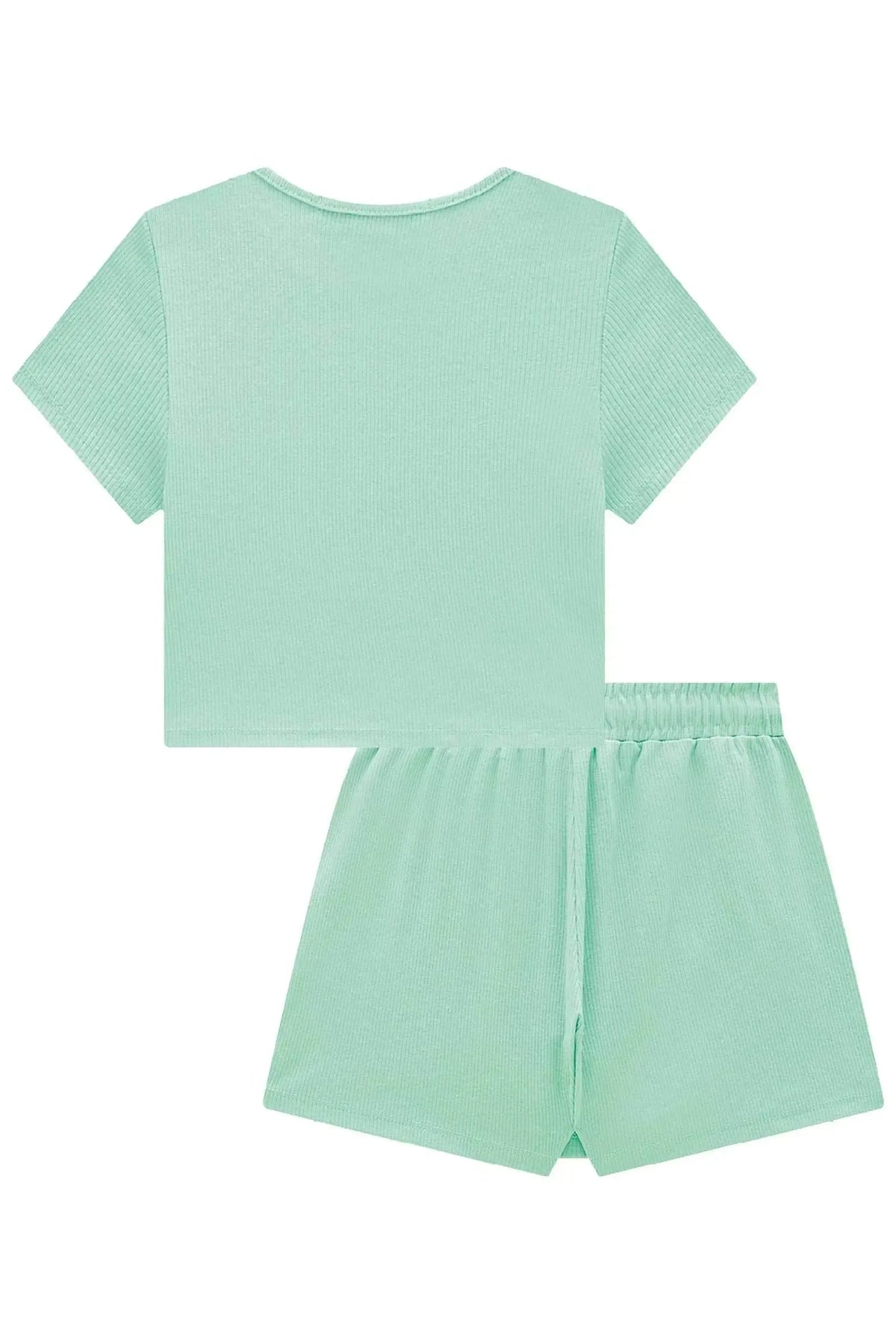 Conjunto de Blusa e Short Saia em Canelado Liz 98564 Lilimoon Teen Menina