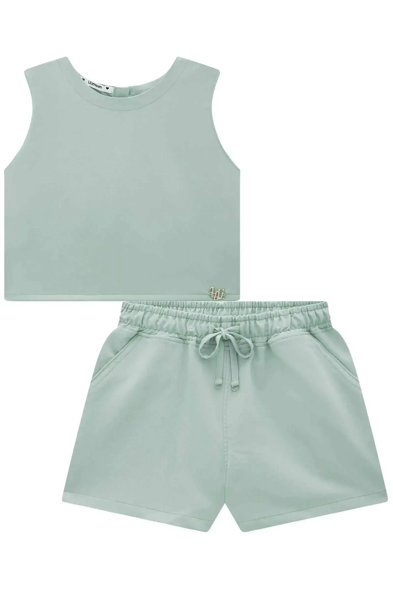 Conjunto de Blusa e Shorts em Alfaiataria Brunello 95923 Lilimoon Teen Menina