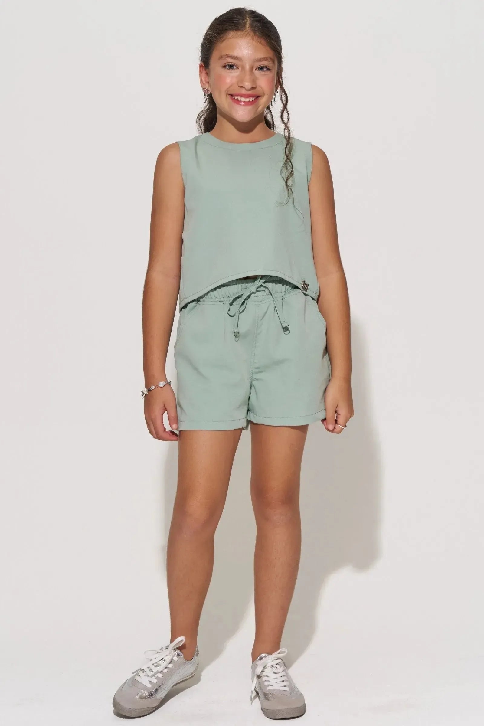 Conjunto de Blusa e Shorts em Alfaiataria Brunello 95923 Lilimoon Teen Menina