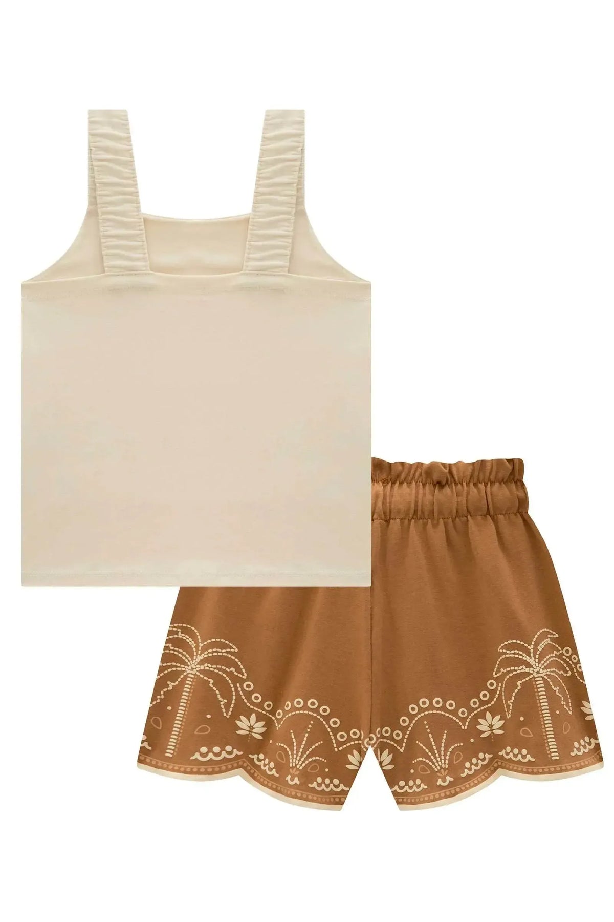 Conjunto de Blusa e Shorts em Cotton 21817 Kukiê Infantil Menina